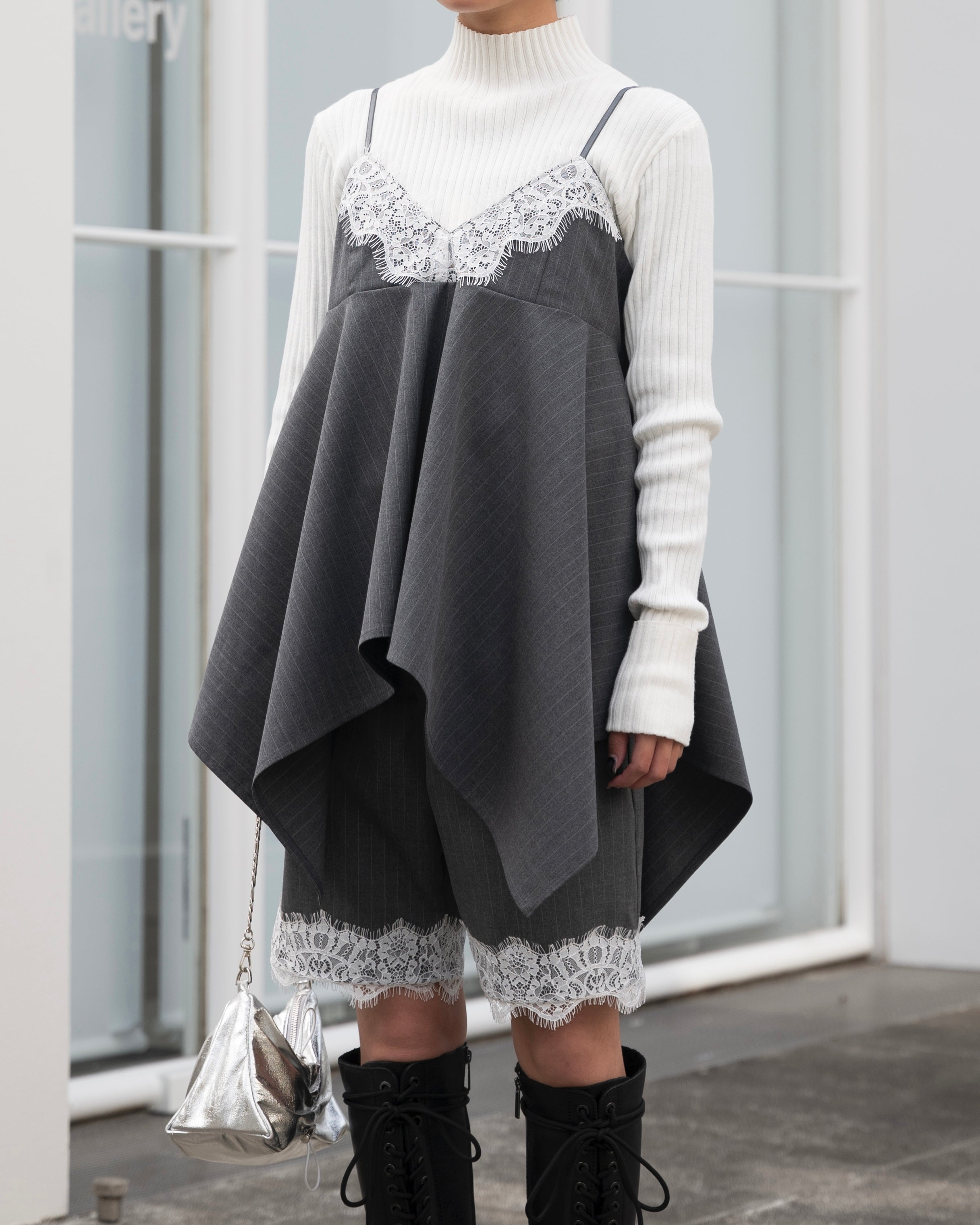 トップス POPPY SKY COLOR HANDKERCHIEF HEM TUNIC Sky color handkerchief hem tunic