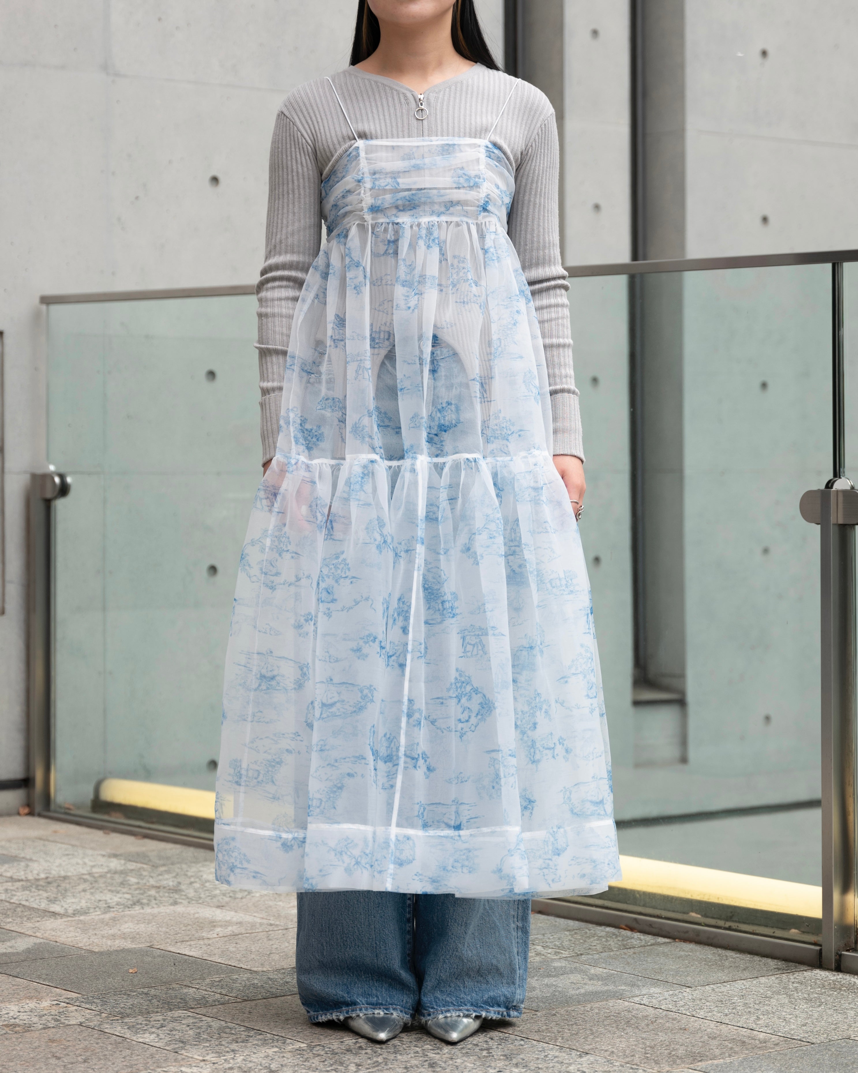 Toile de Jouy organdy cami dress