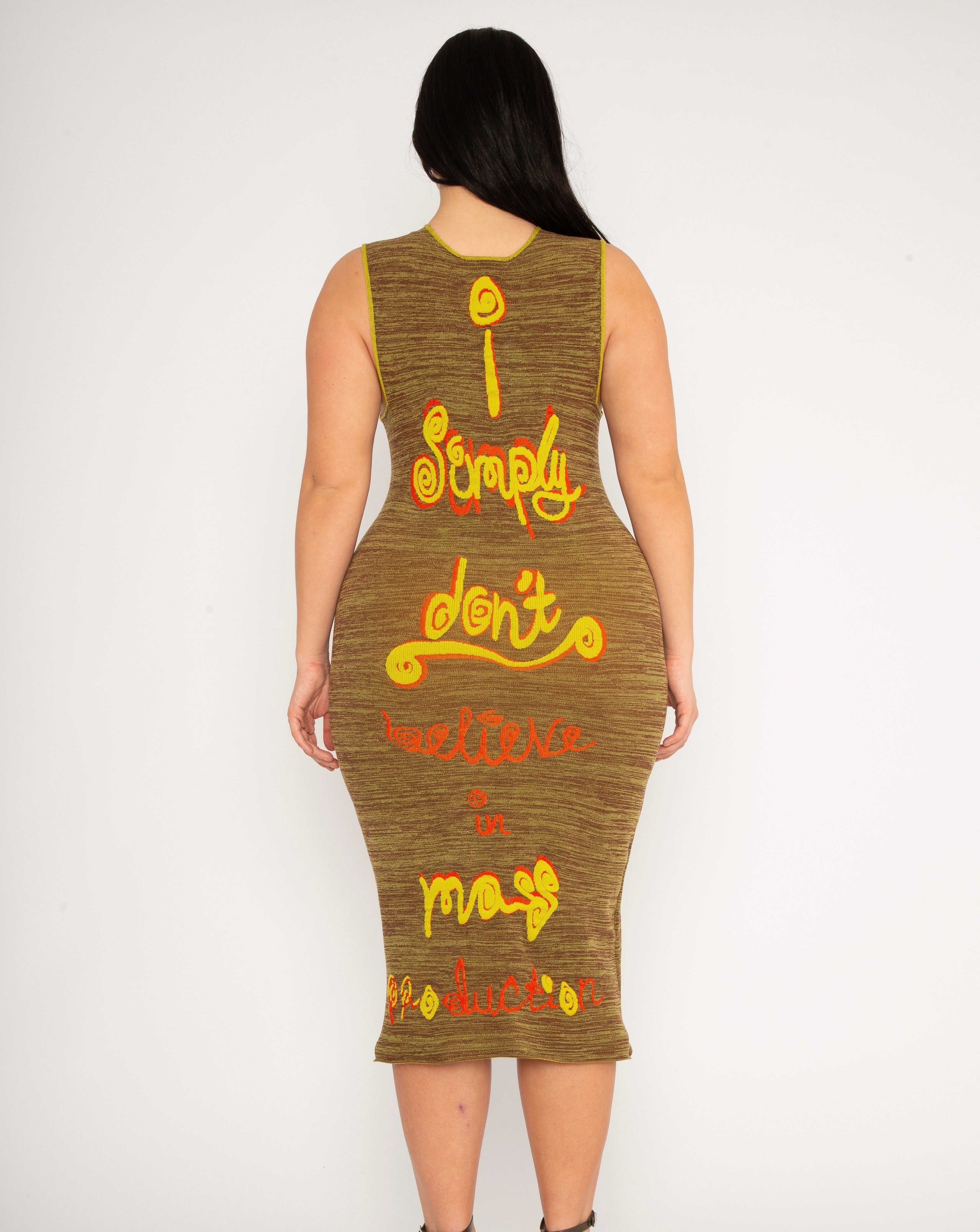 <b>Nadia Wire</b><br>my mission dress (melange brown/yellow)