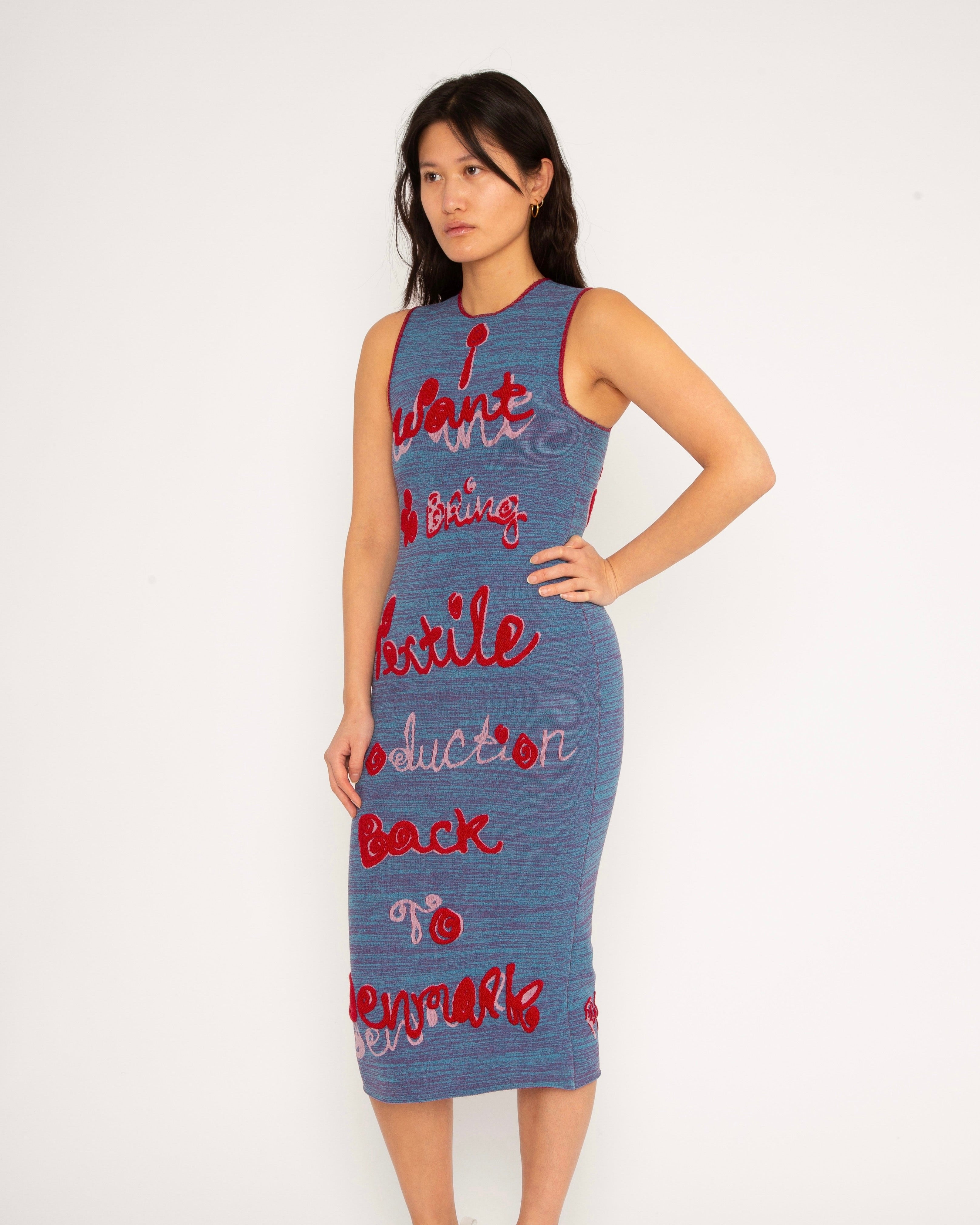 <b>Nadia Wire</b><br>my mission dress (melange turquoise/red)
