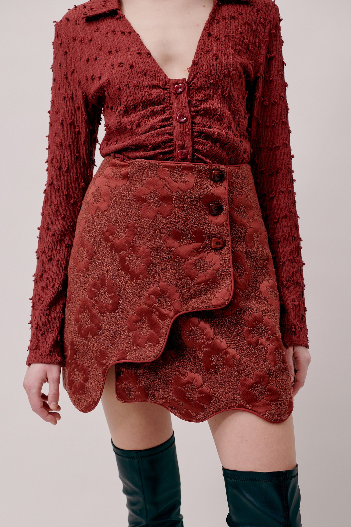 <b>HOFMAN</b> <br>Odettle skirt (mahogany)