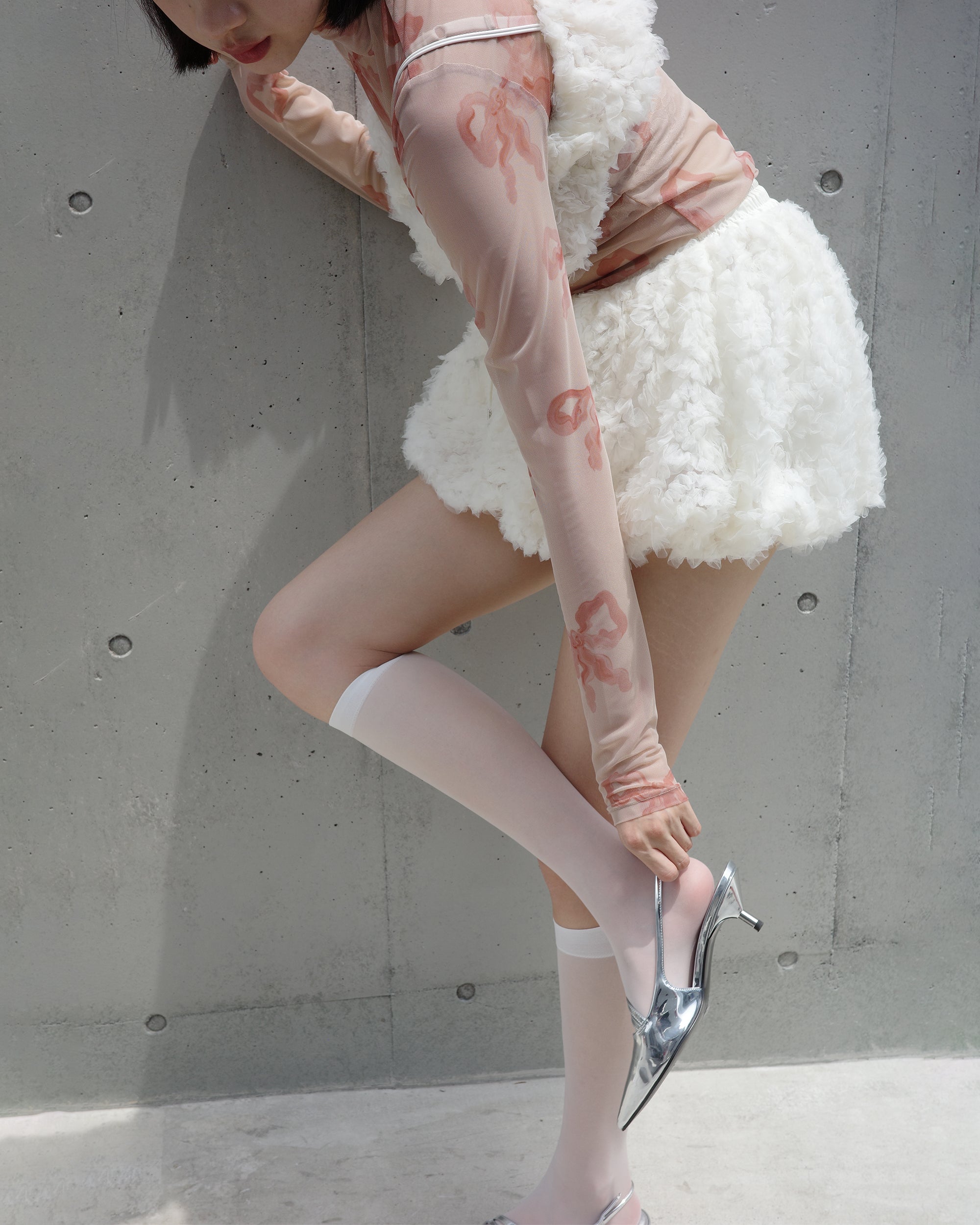 Tulle balloon mini skirt