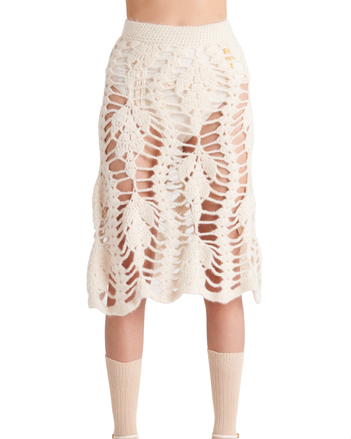 <b>AYNI</b><br> rosali skirt (ivory)