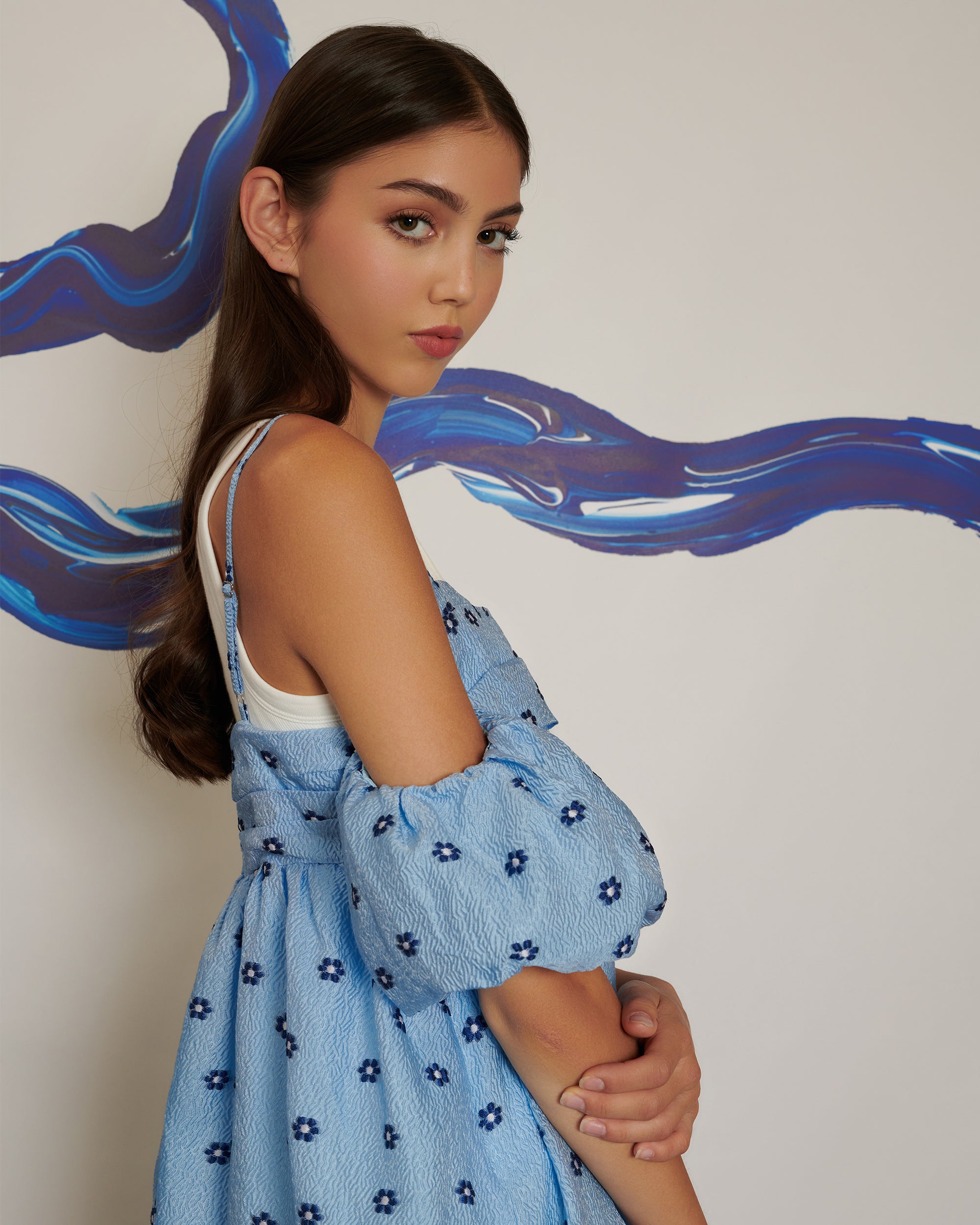 <b>POPPY x sister jane</b><br>Ditsy Daisy Off Shoulders Midi Dress