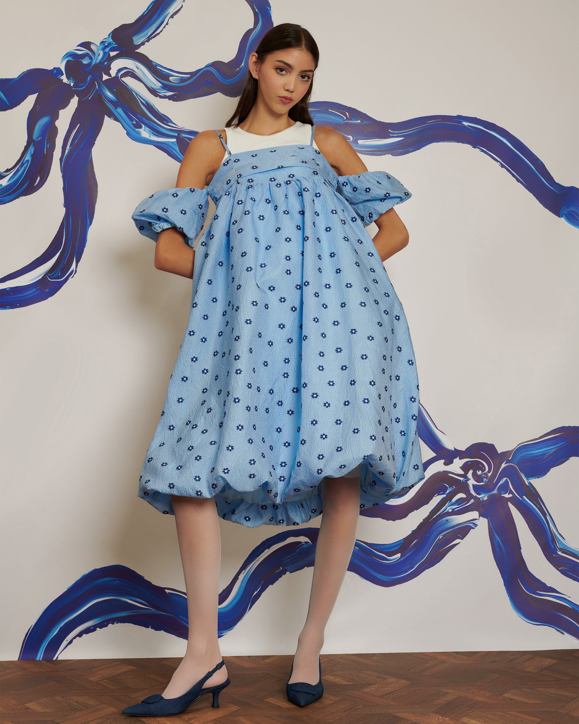 POPPY x sister janeDitsy Daisy Off Shoulders Midi Dress