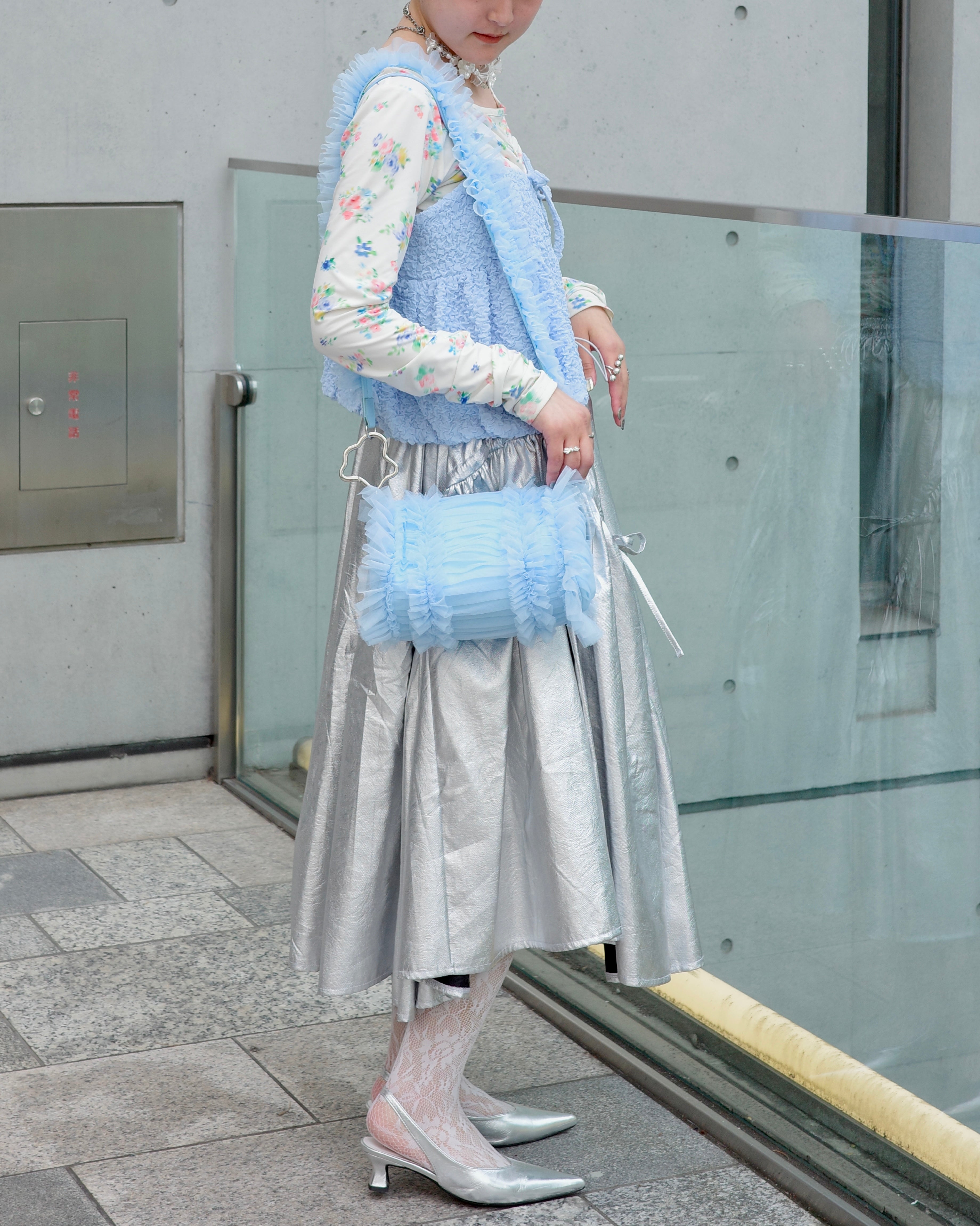 Tulle Frill Bag (blue)