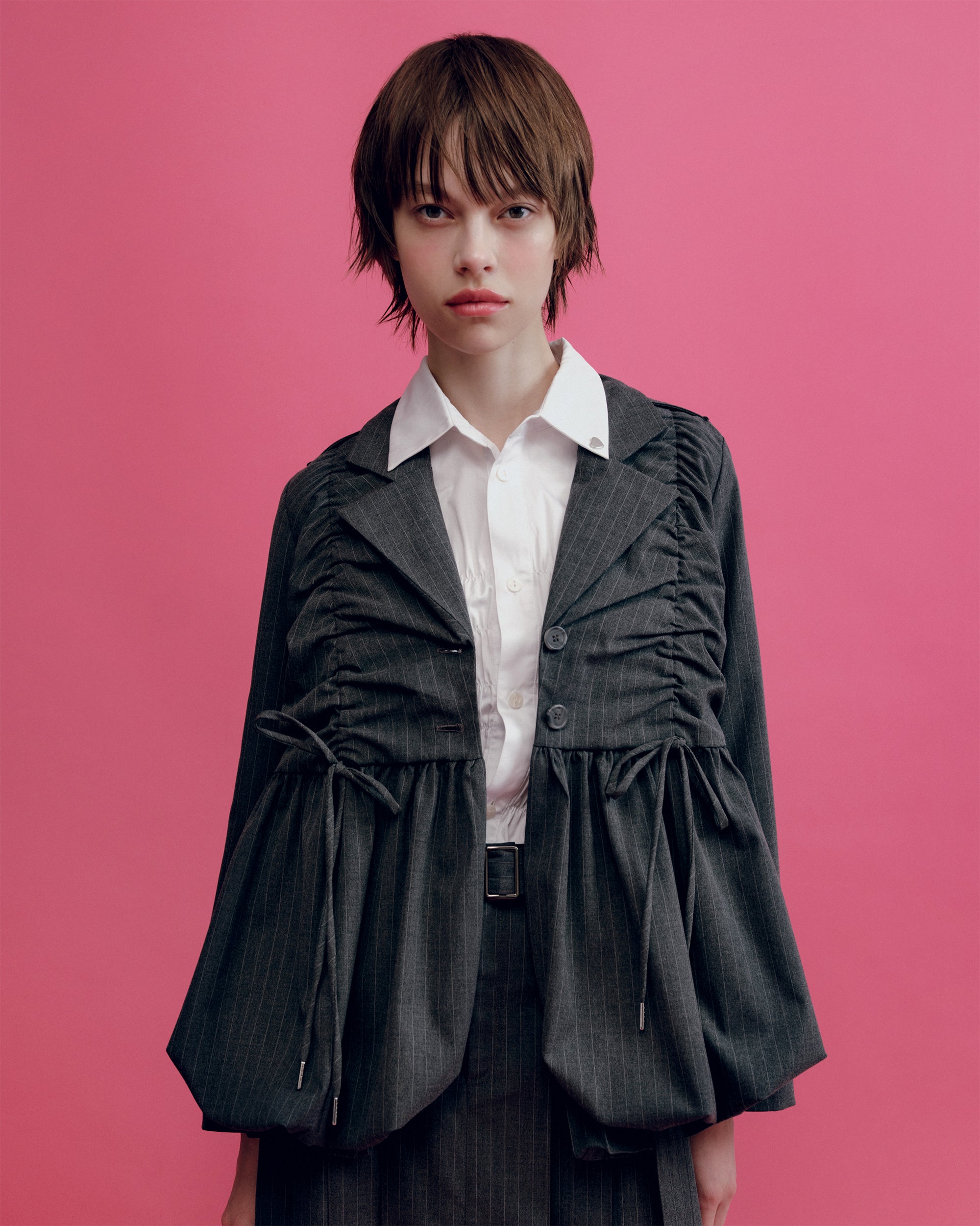 Gathered balloon jacket