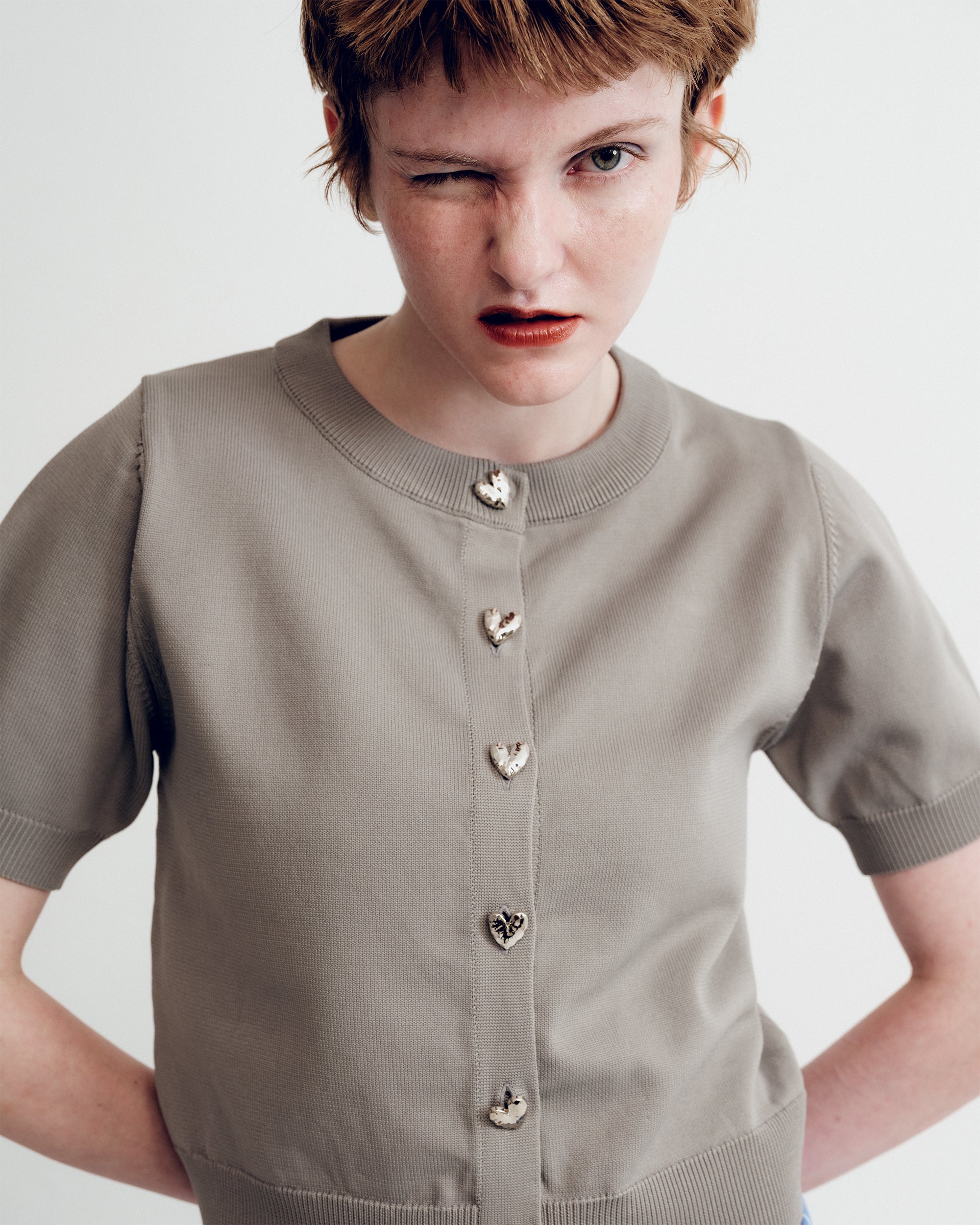 Heart button cardigan
