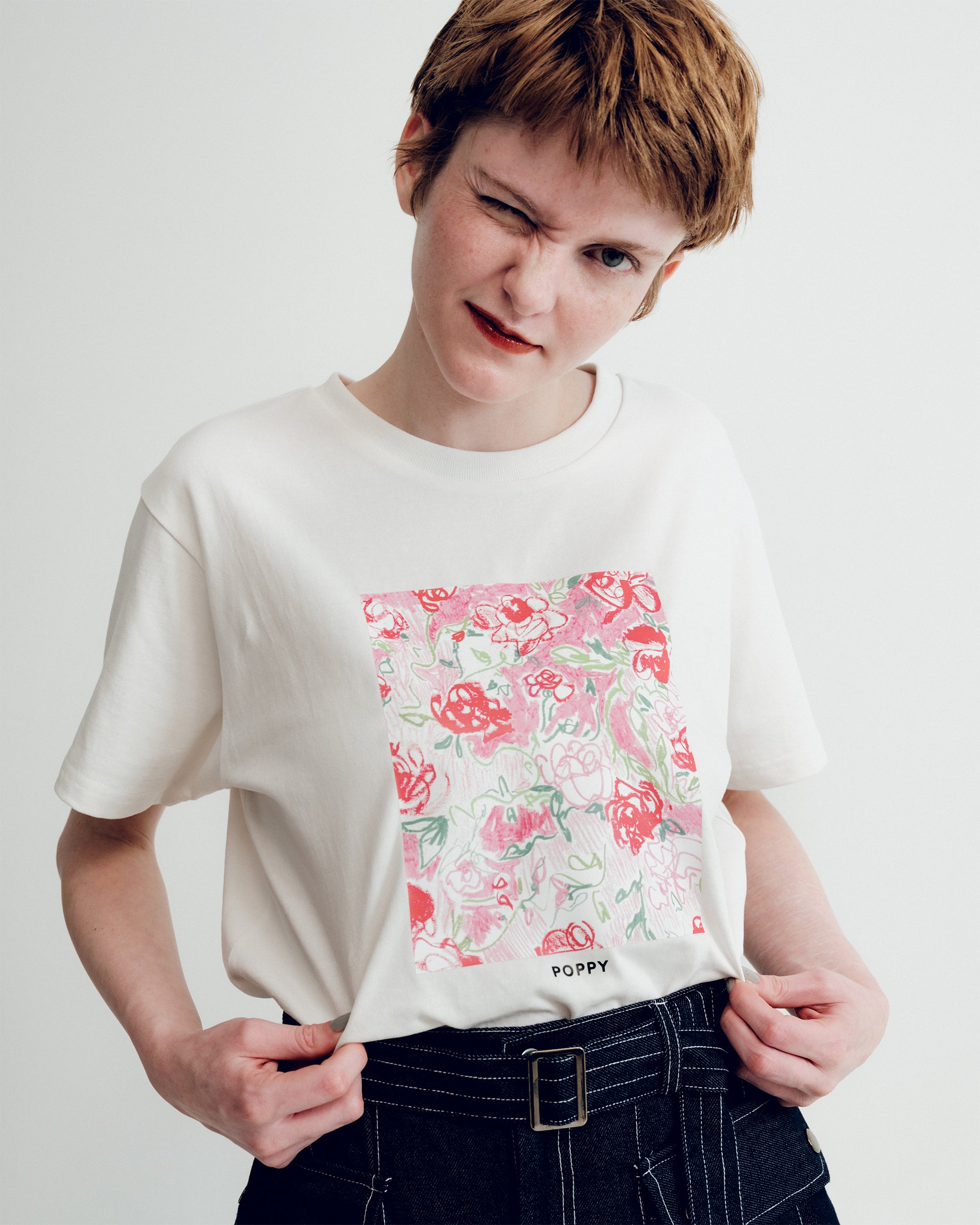 Crayon rose art t-shirt