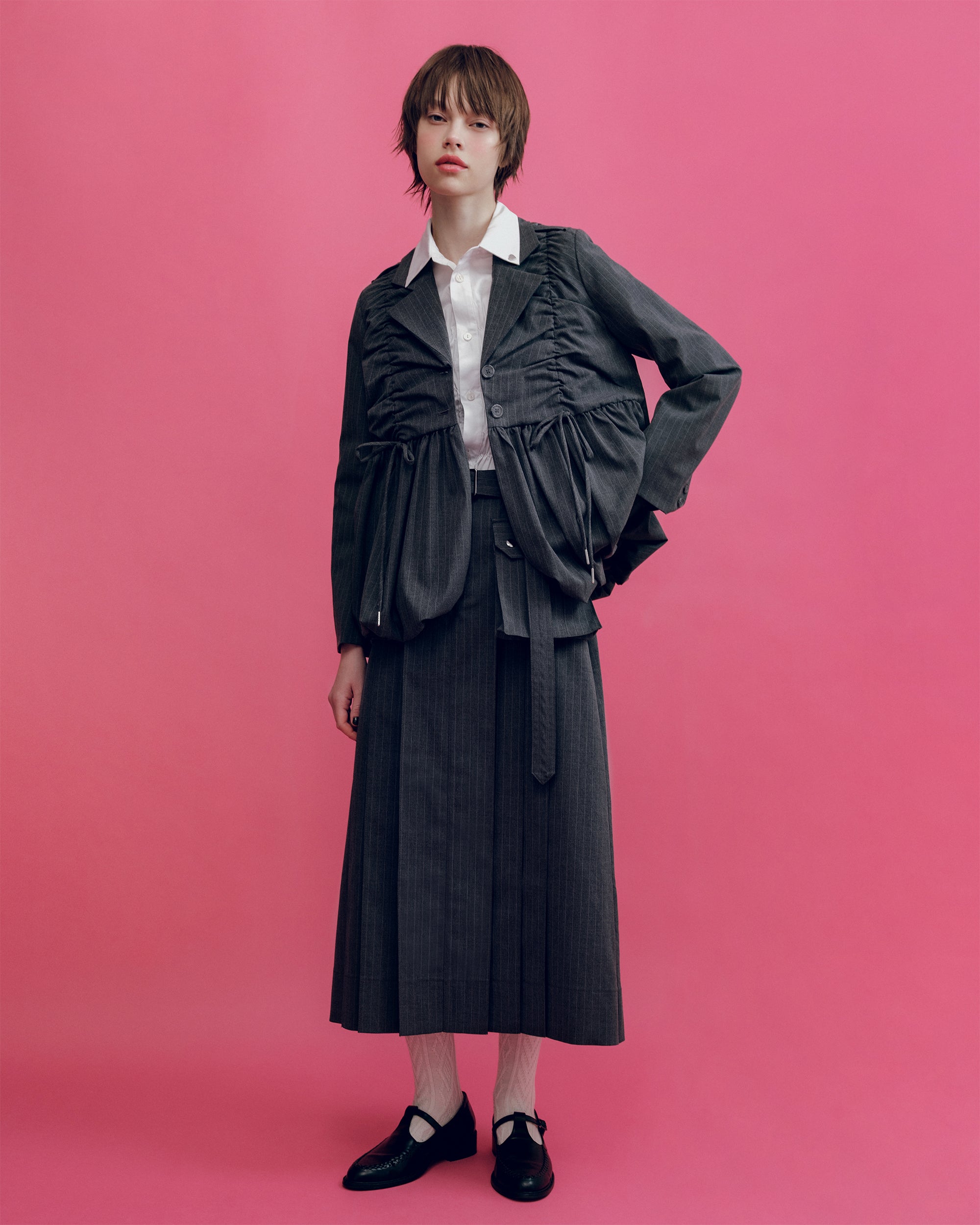 値下げ！POPPY☆GATHRED BALLOON JACKET Gathered balloon jacket