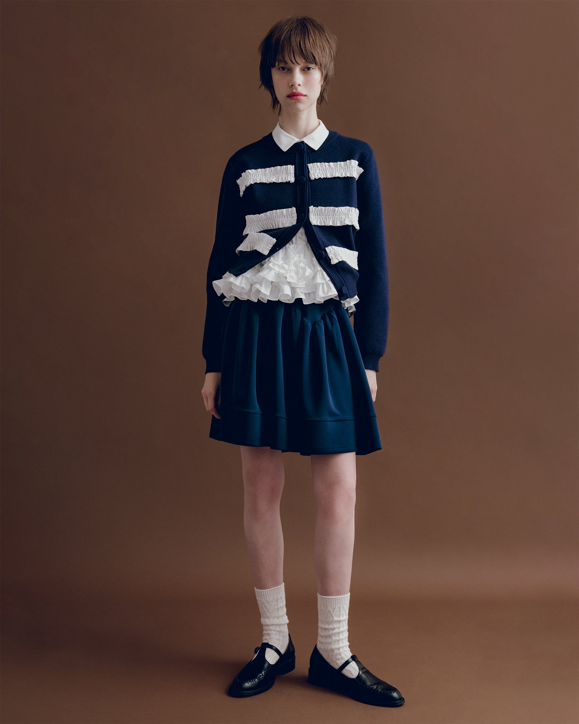 Grosgrain ribbon border cardigan