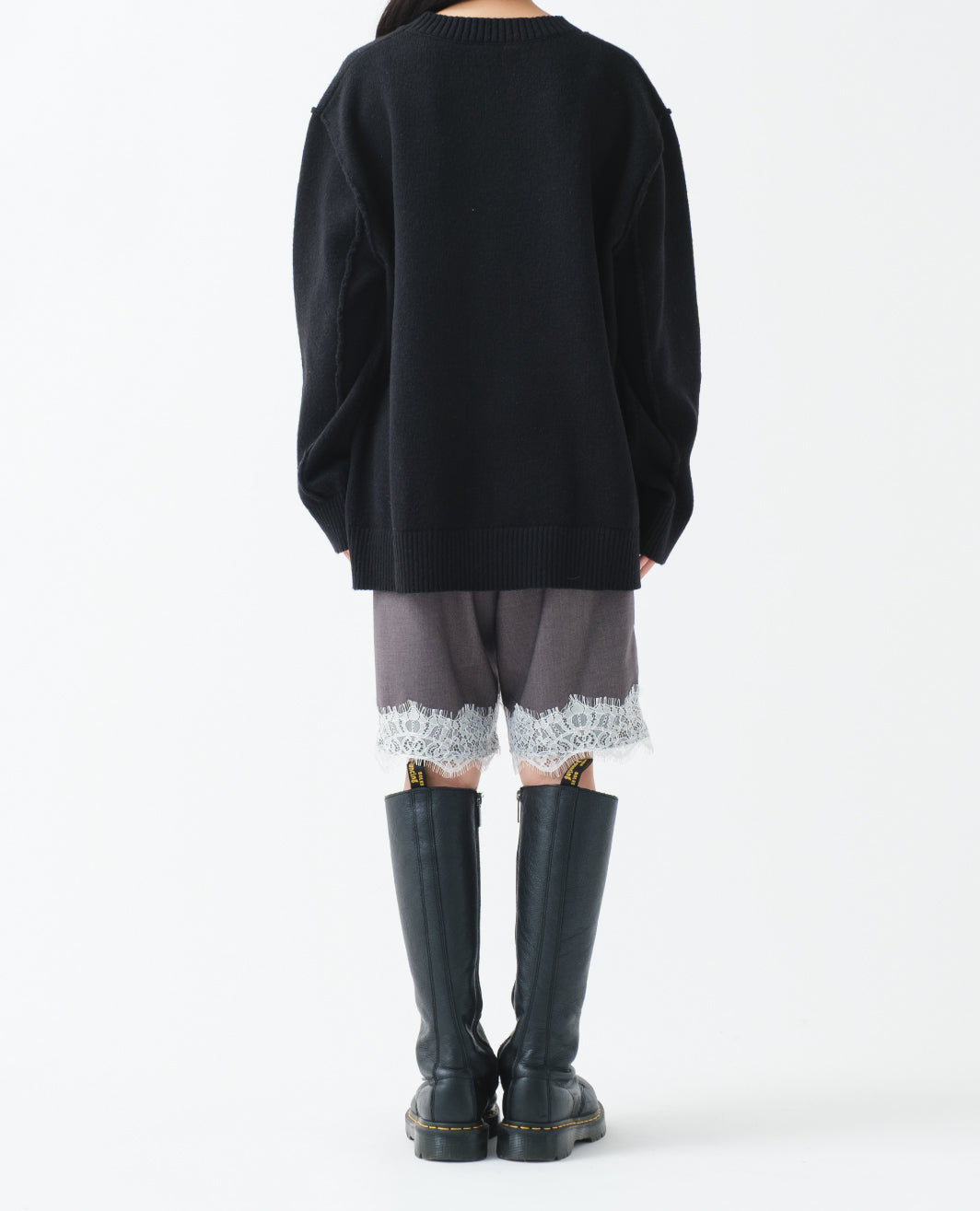 トップス POPPY RED BOUQUET INTARSIA KNIT (BLACK) Red bouquet intarsia knit (black)