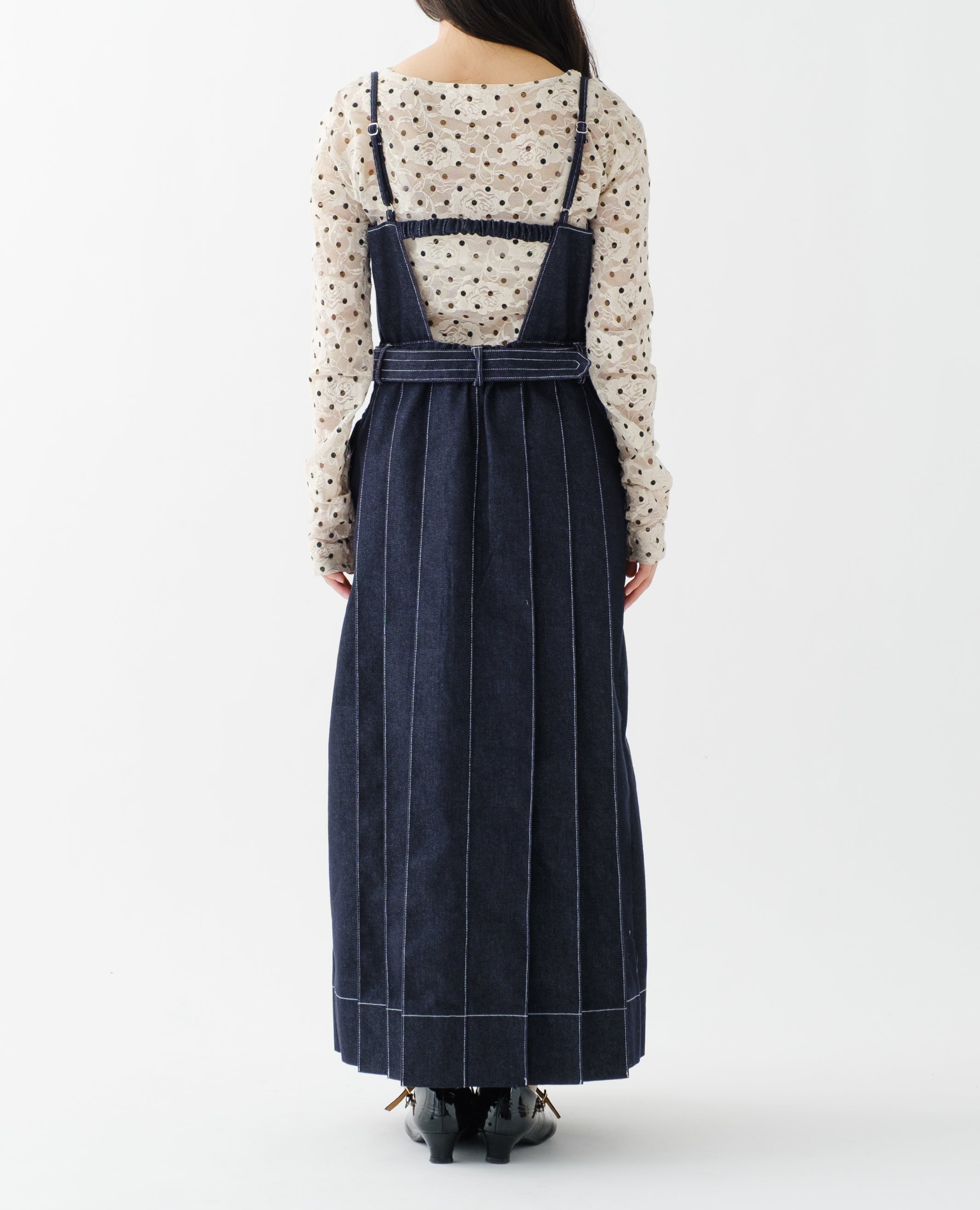 Denim pleated dress