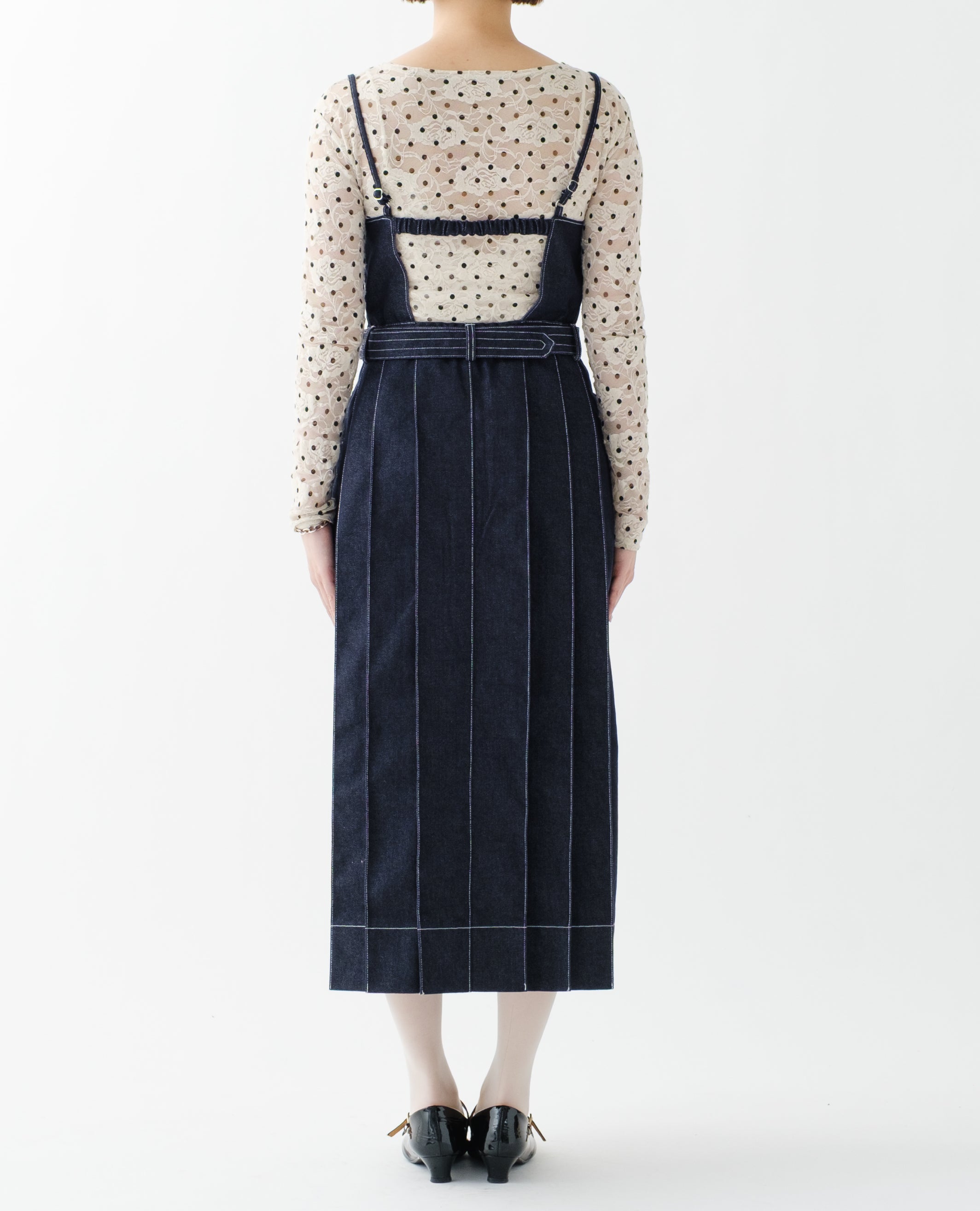 Denim pleated dress