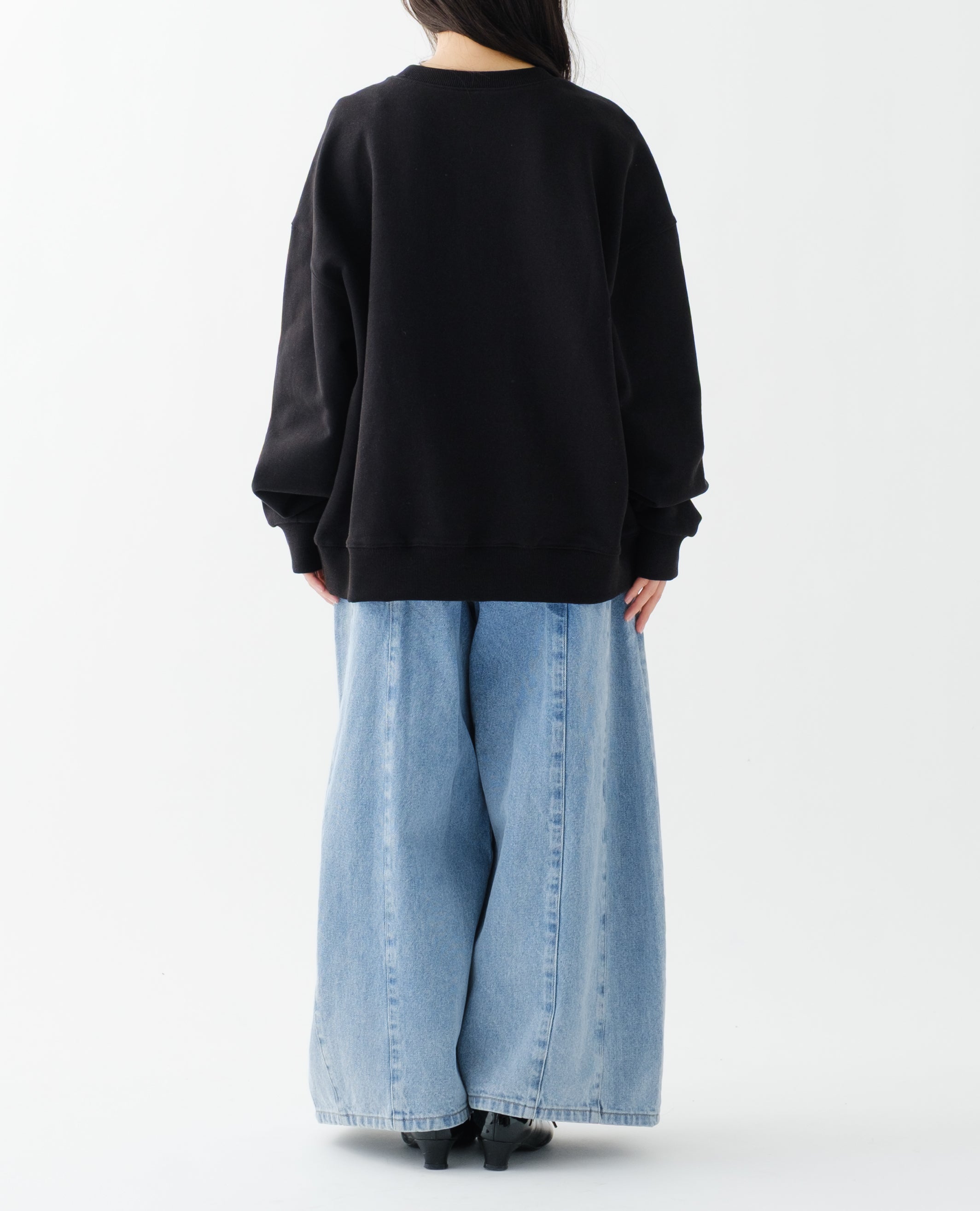 トップス Poppy Heart gathered sweatshirt Heart gathered sweatshirt