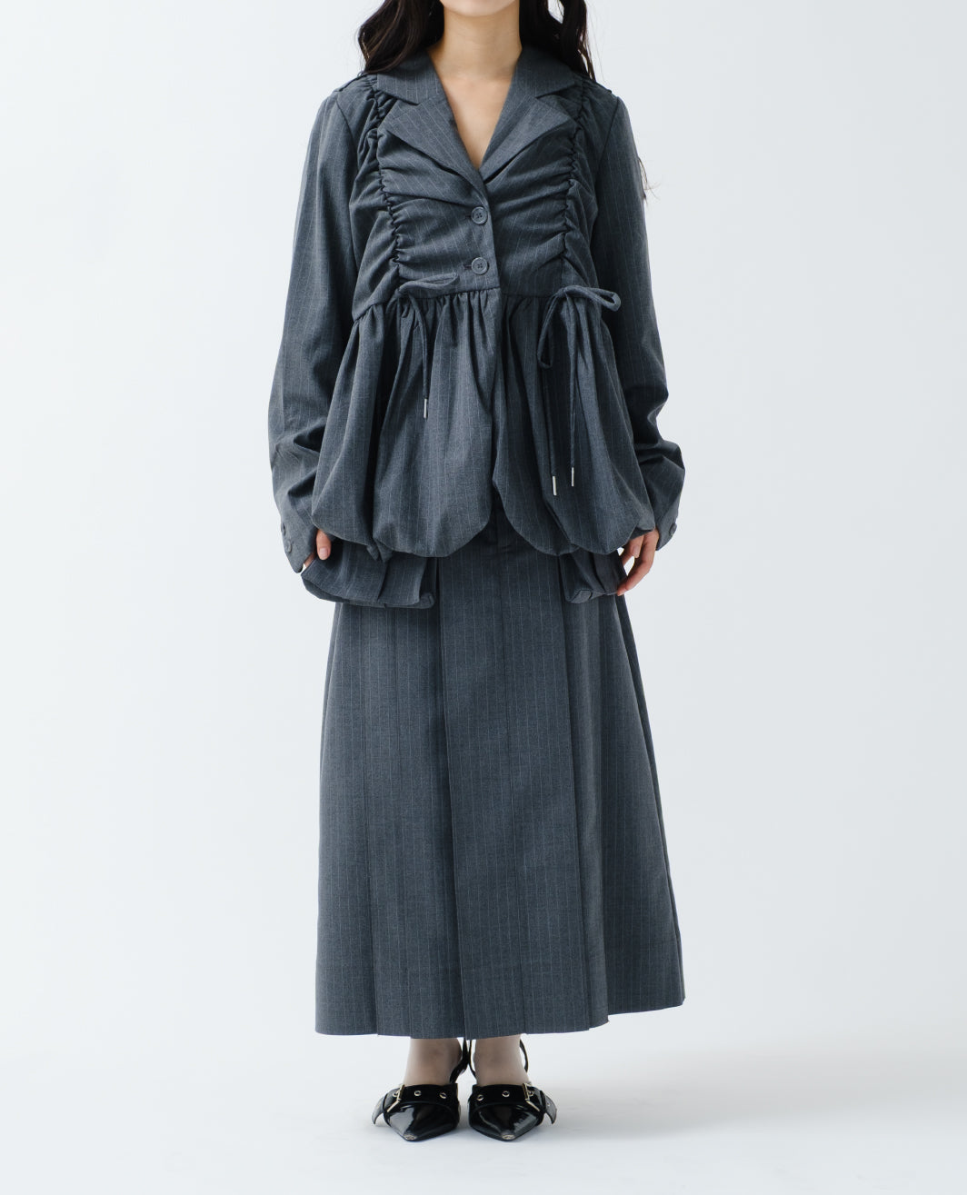 値下げ！POPPY☆GATHRED BALLOON JACKET Gathered balloon jacket