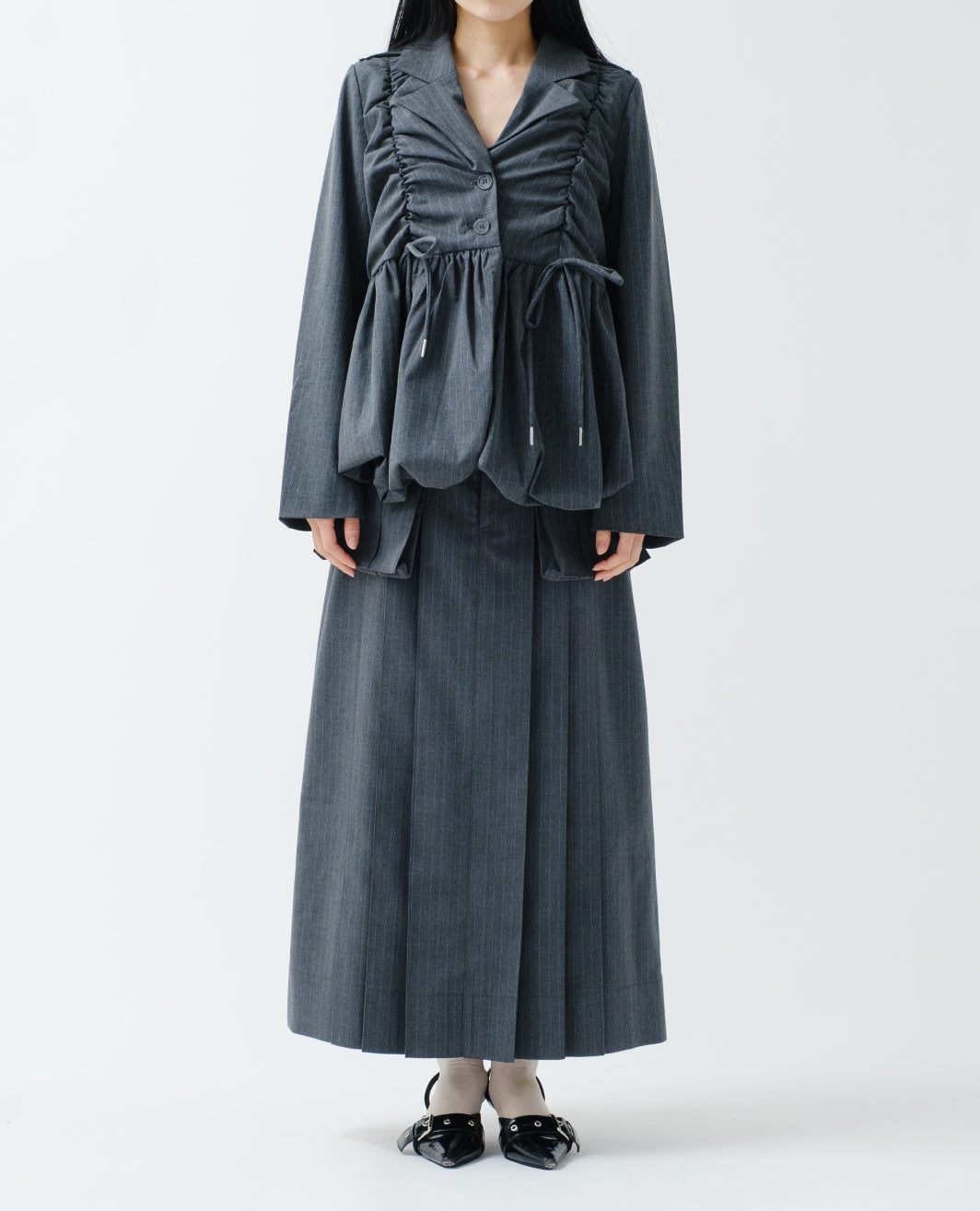 値下げ！POPPY☆GATHRED BALLOON JACKET Gathered balloon jacket