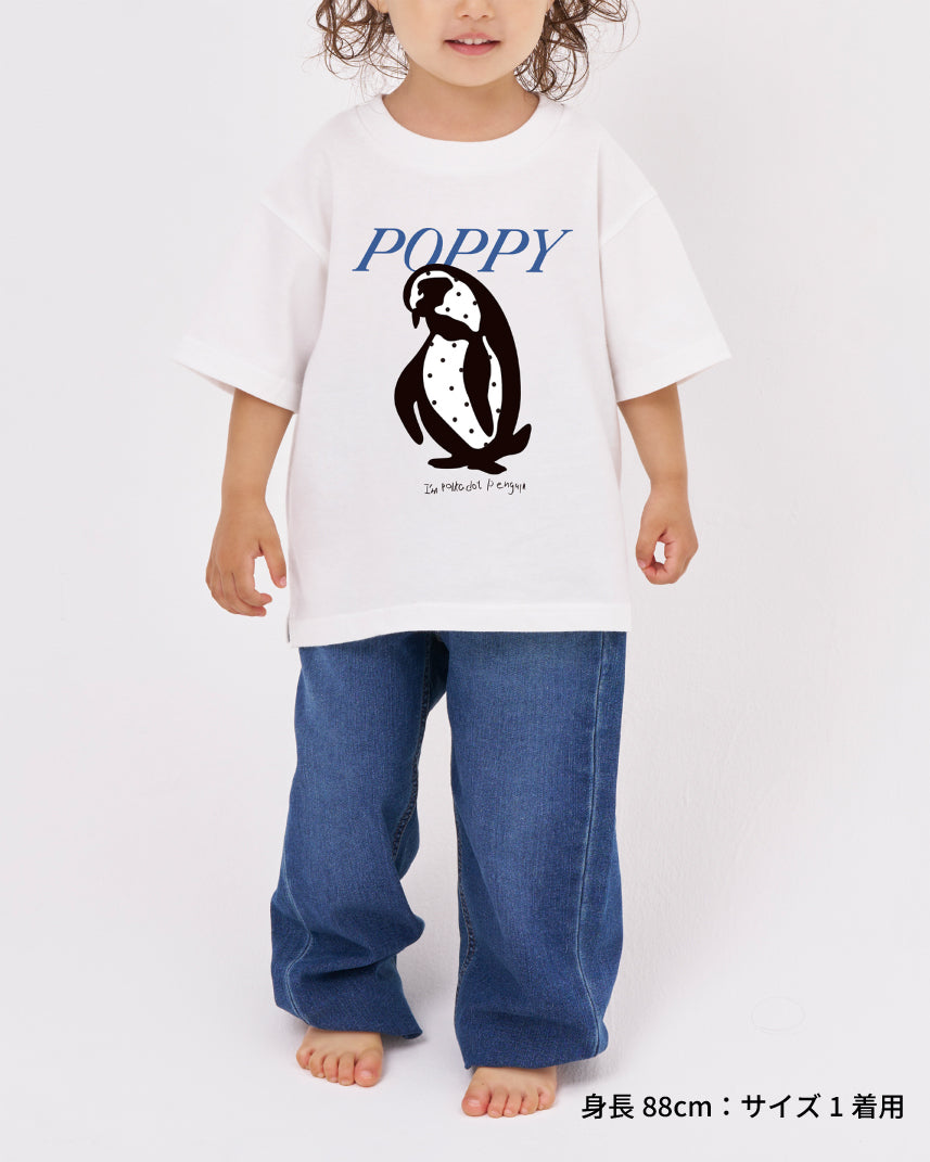 トップス POPPY KIDS I'M POLKA DOT PENGUIN T-SHIRT KIDS I'm polka dot penguin t-shirt