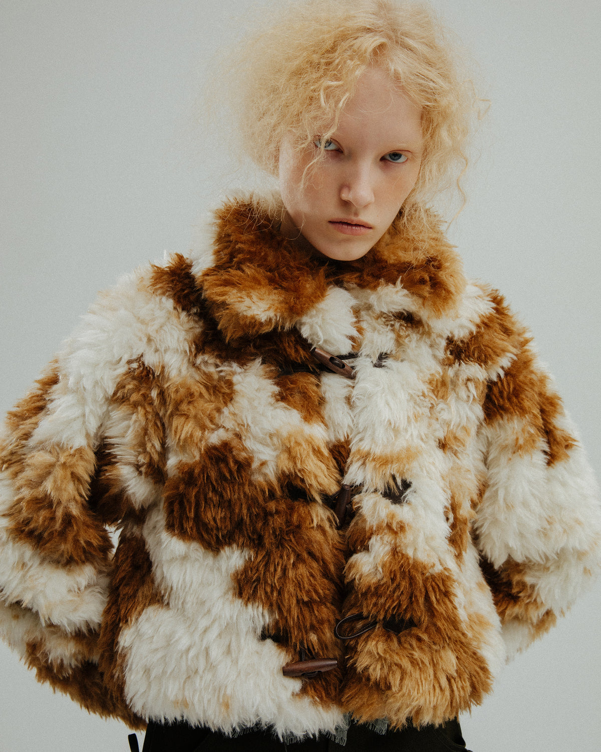 Marble fur jacket