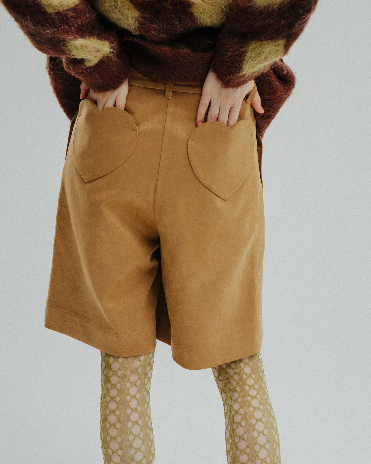 Heart pocket half pants