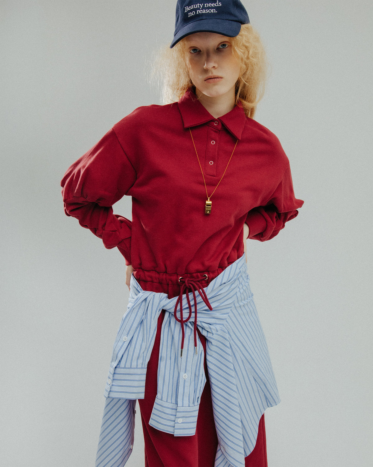 Heart-pairing sleeve dress