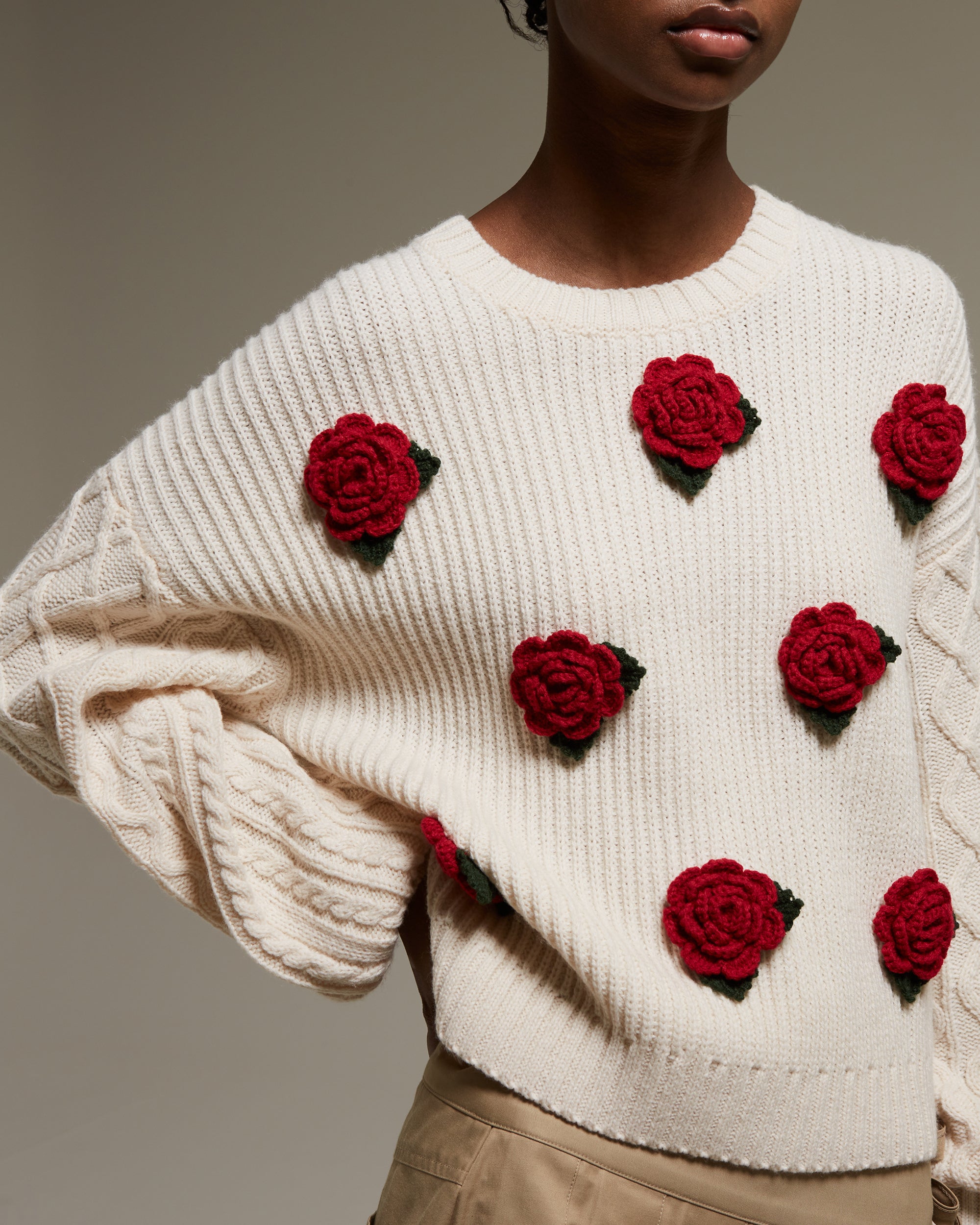 Flower garden knit