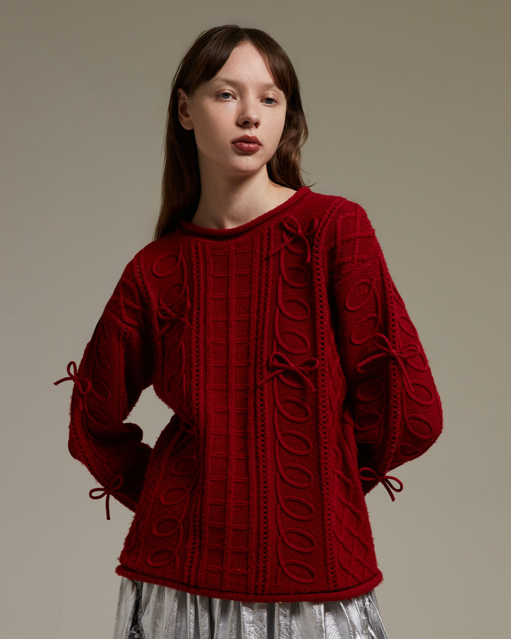 POPPY】KURUKURU RIBBON LOOSE KNIT 【公式通販】 POPPY】KURUKURU RIBBON LOOSE KNIT 【公式通販】