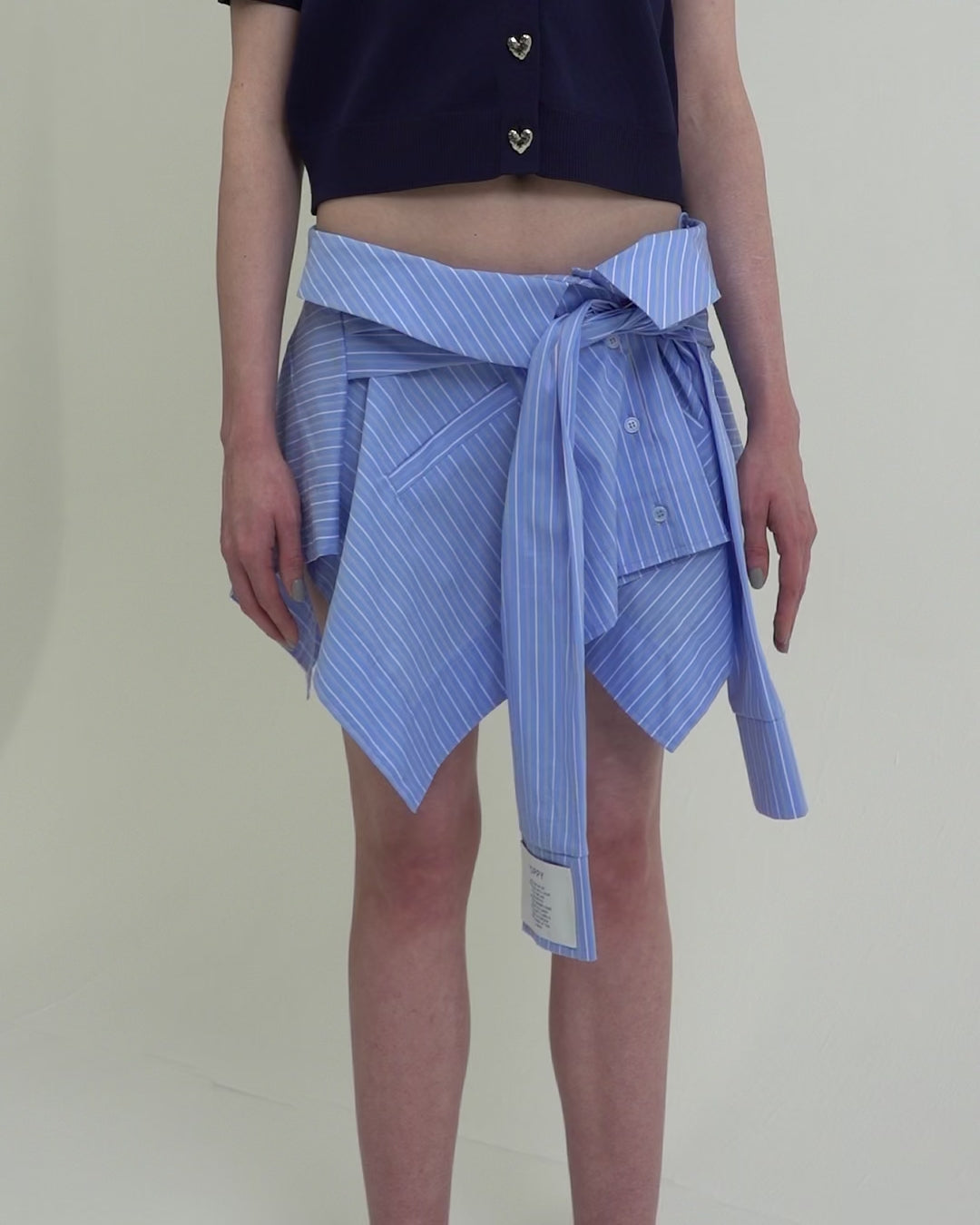 Handkerchief hem 2way bustier/skirt