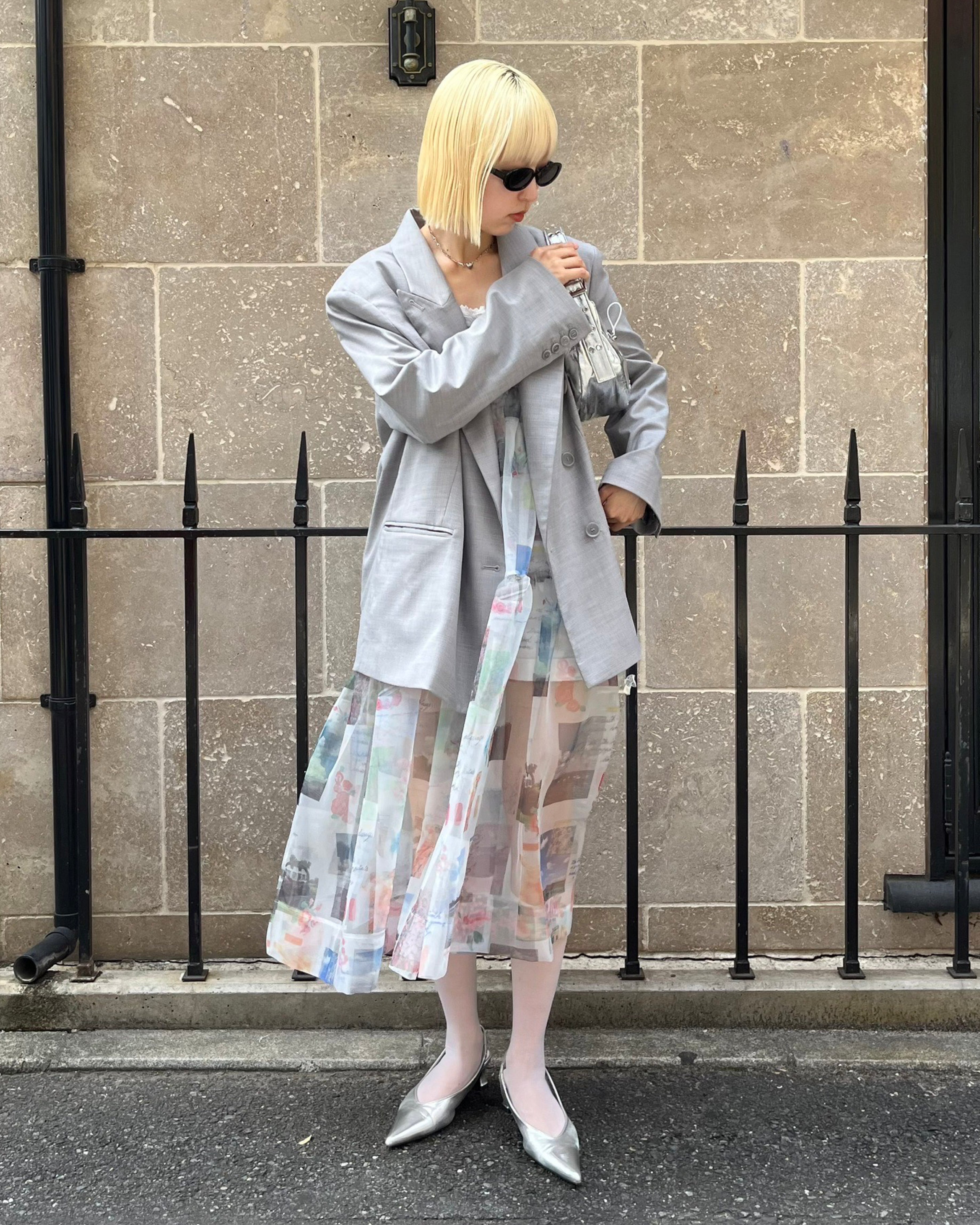 ORGANDY TIERED CAMI DRESS (BABY BLUE) poppy ORGANDY TIERED CAMI DRESS