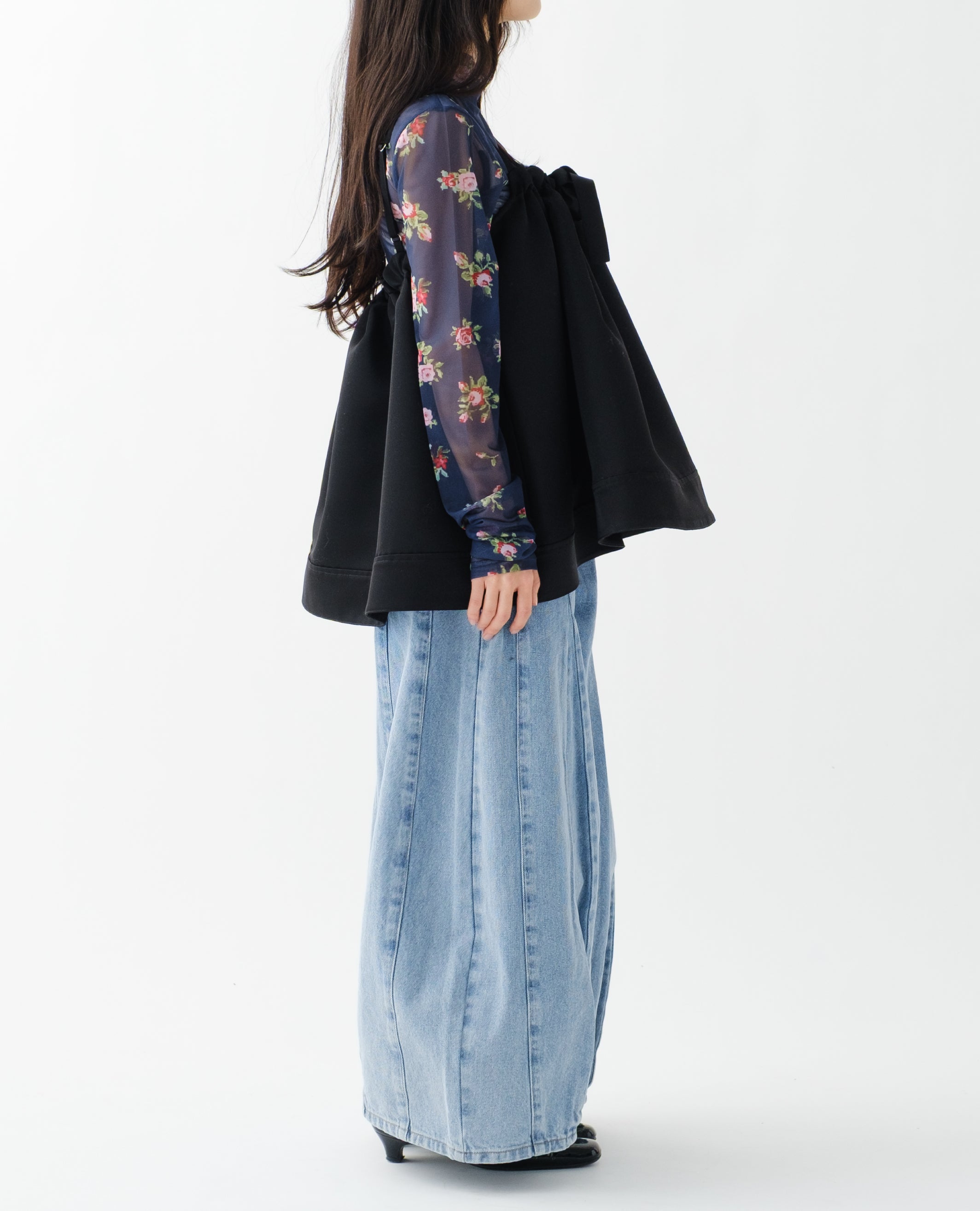 Puff satin top