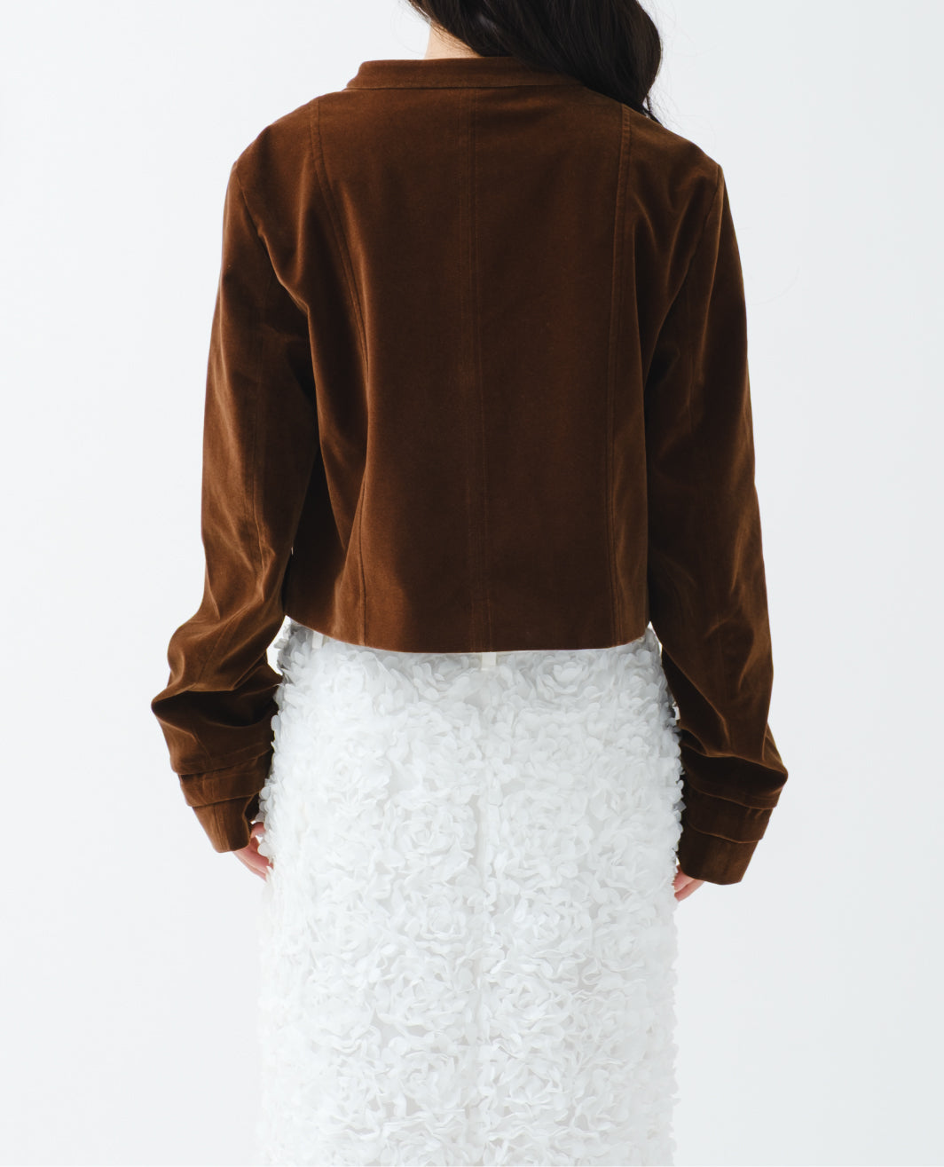 Heart button velvet jacket