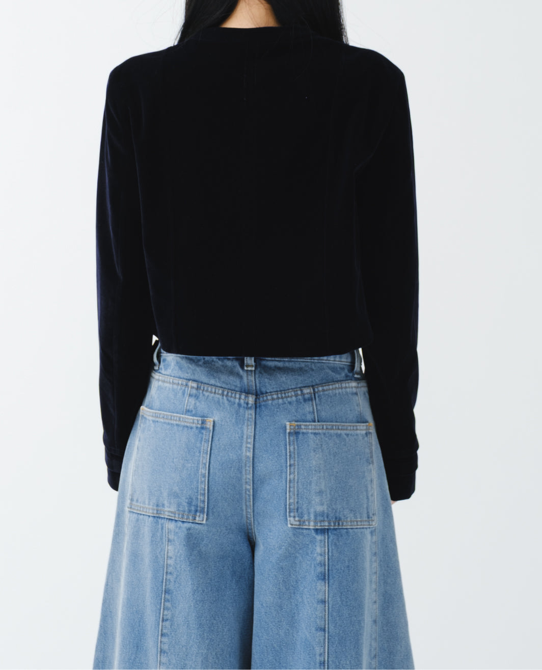 Heart button velvet jacket