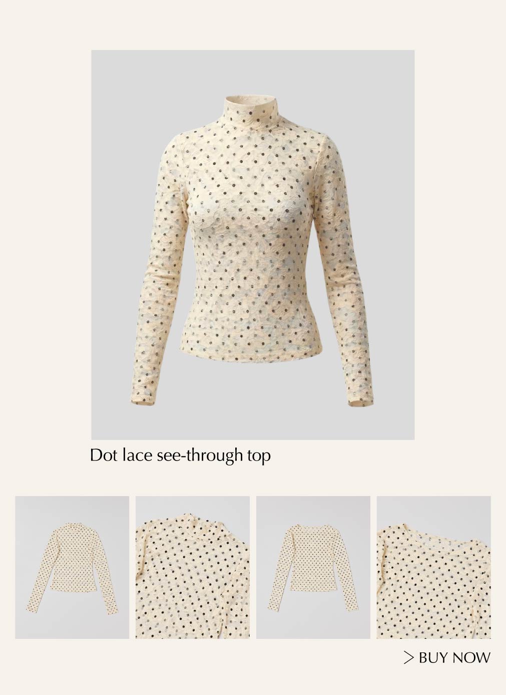Dot lace see-thorugh