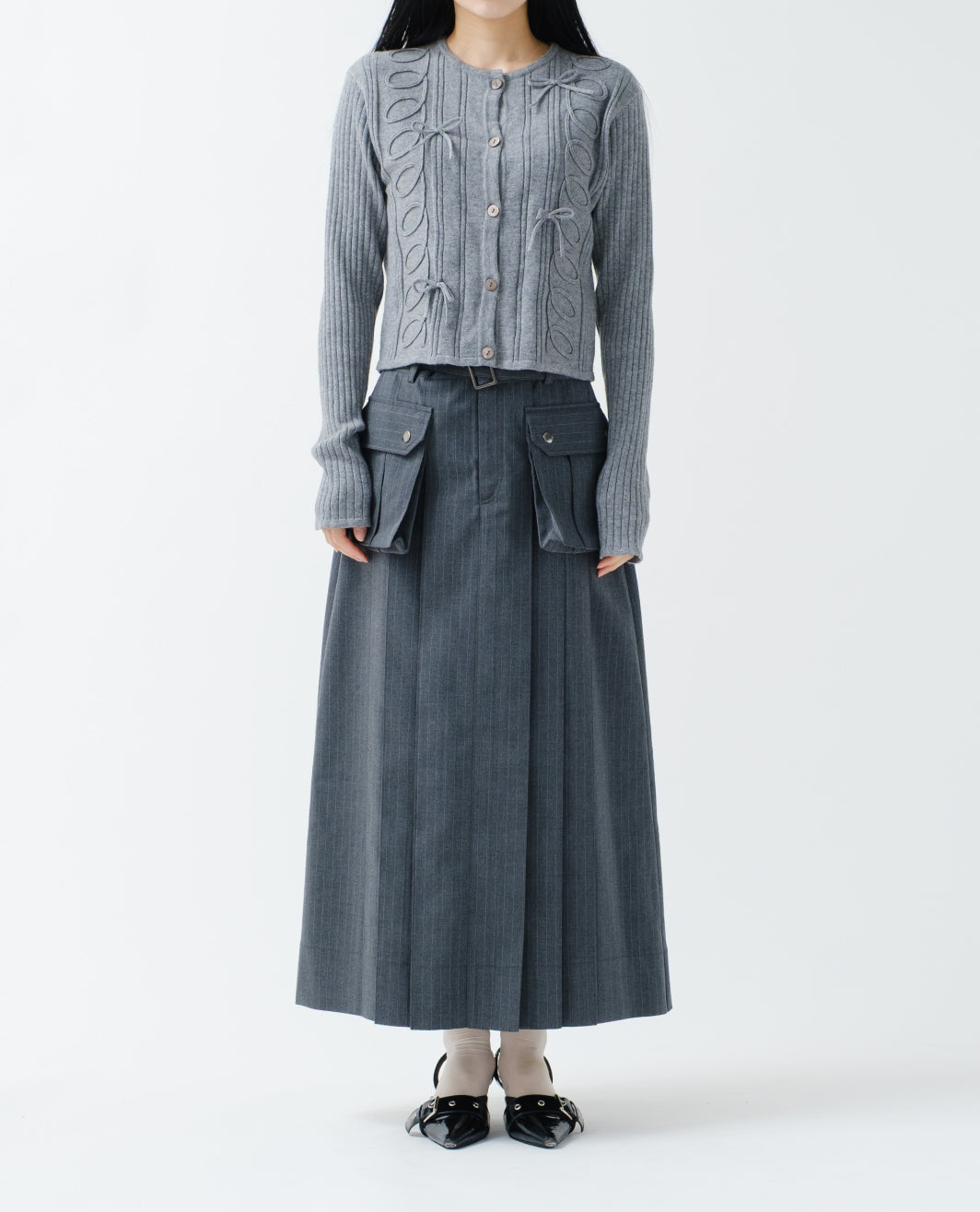 Striped pleated skirt Striped pleated skirt