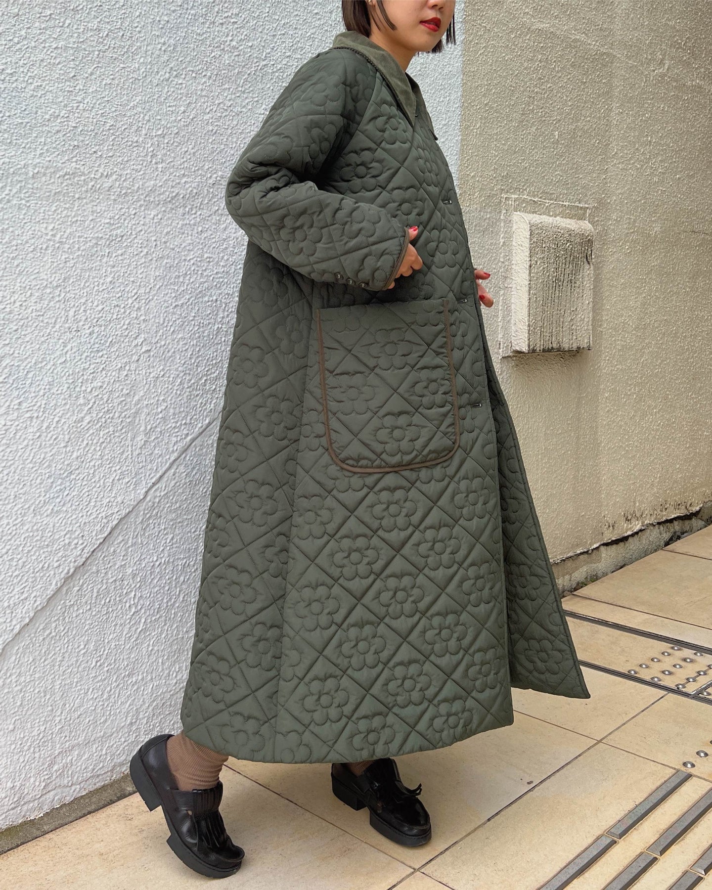 POPPY TOKYO フラワーキルティングコート - ロングコート