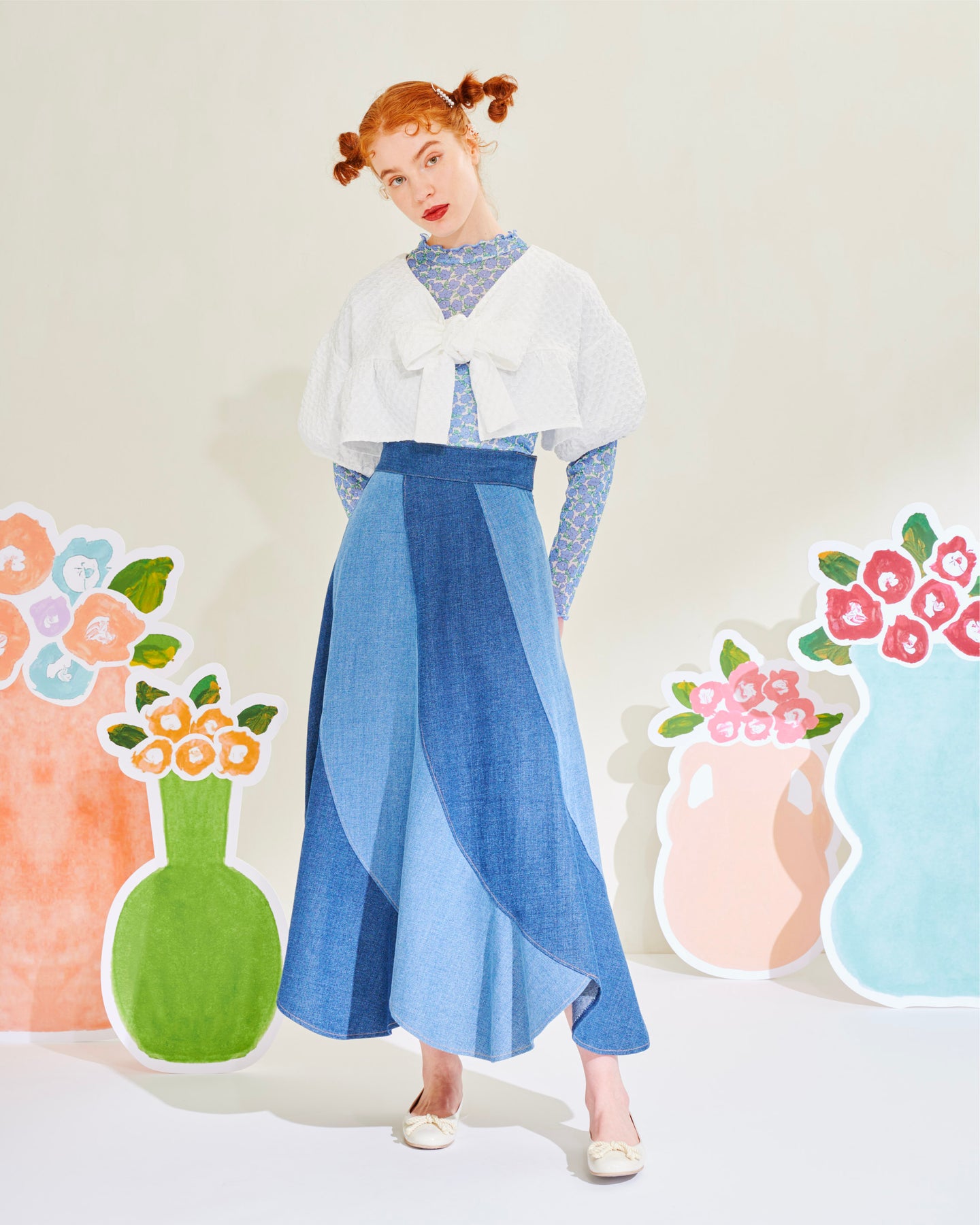 Margret denim skirt (Blue) – POPPY