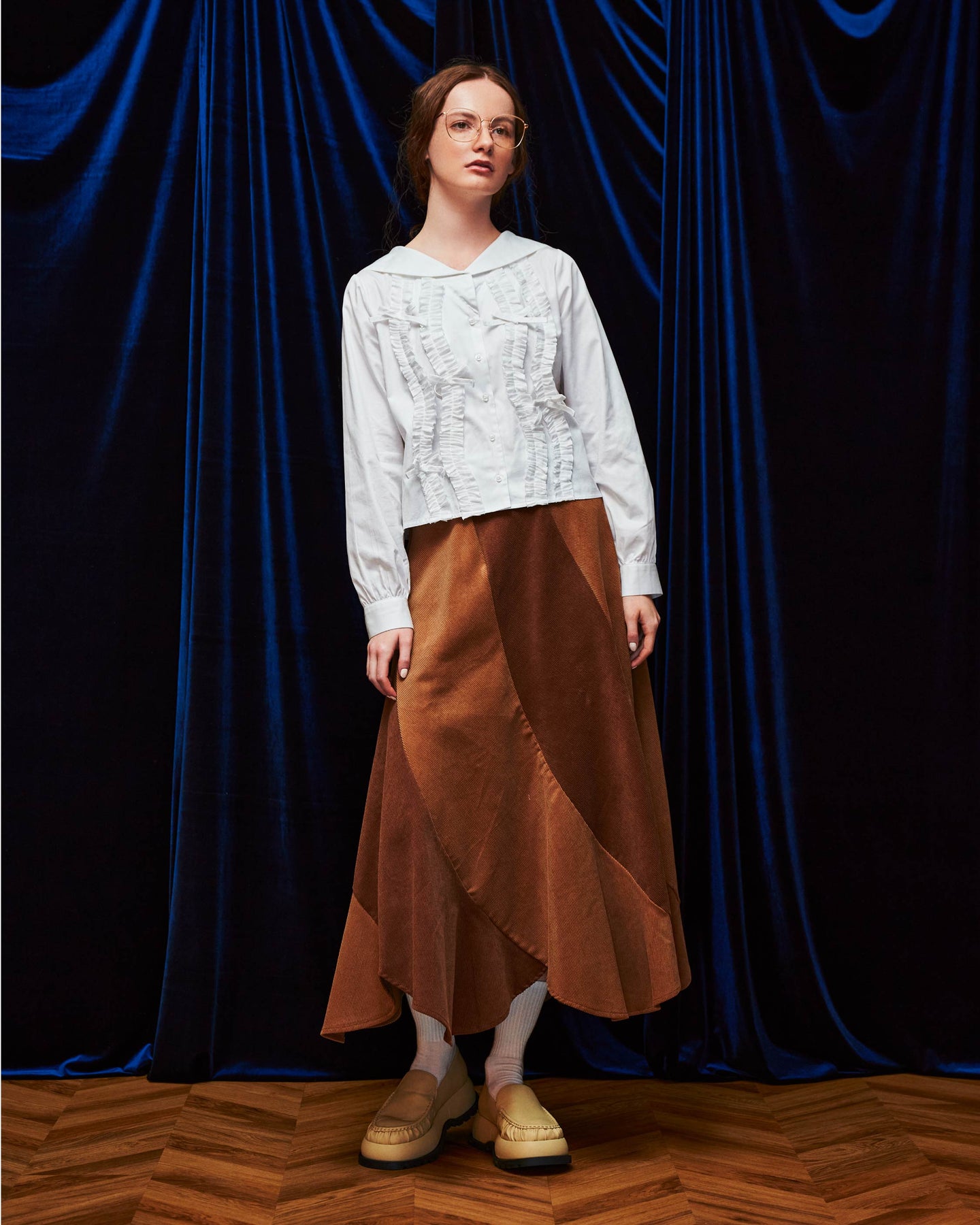 Margret corduroy skirt (Brown)