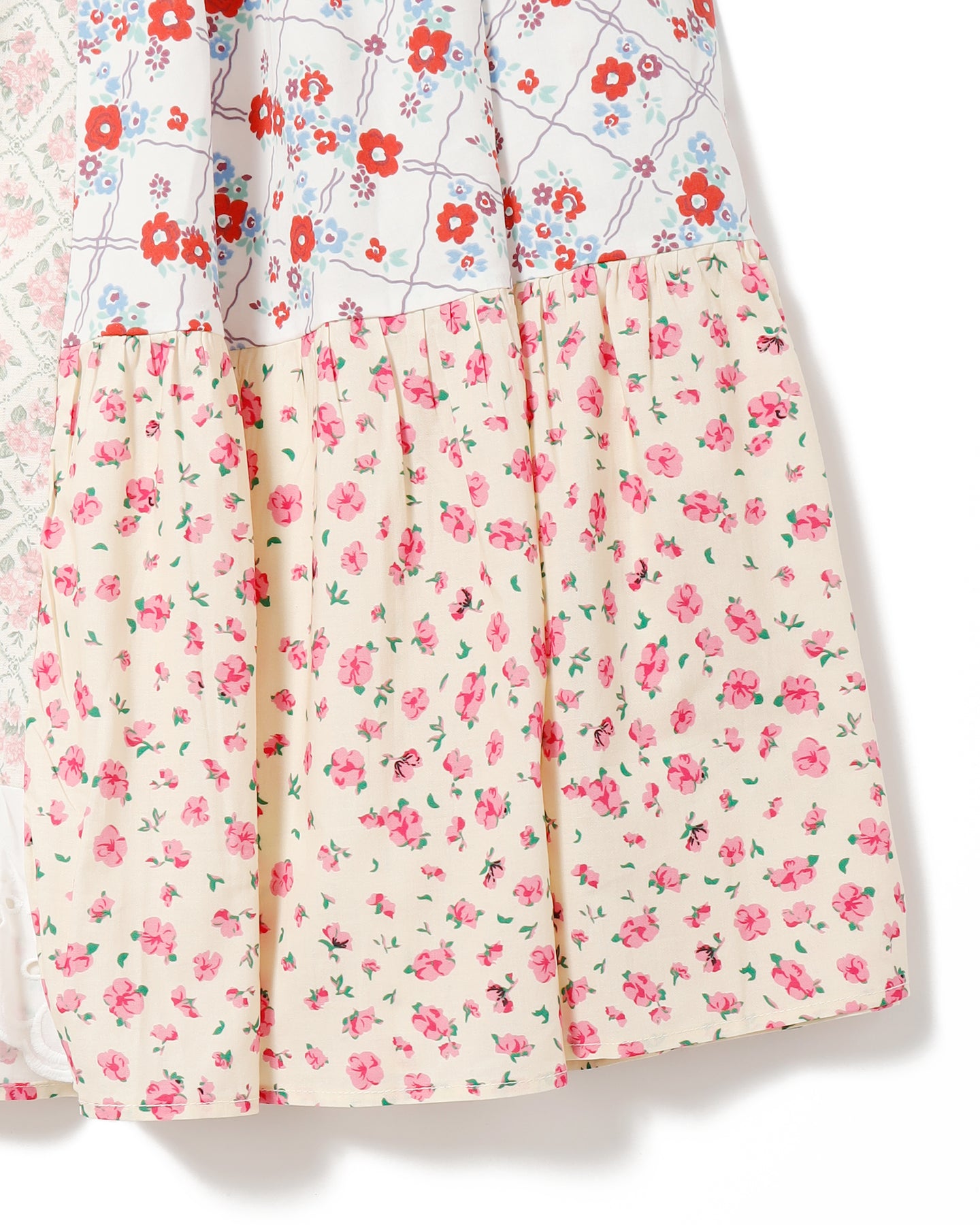 Patchwork flare skirts (Pink) – POPPY