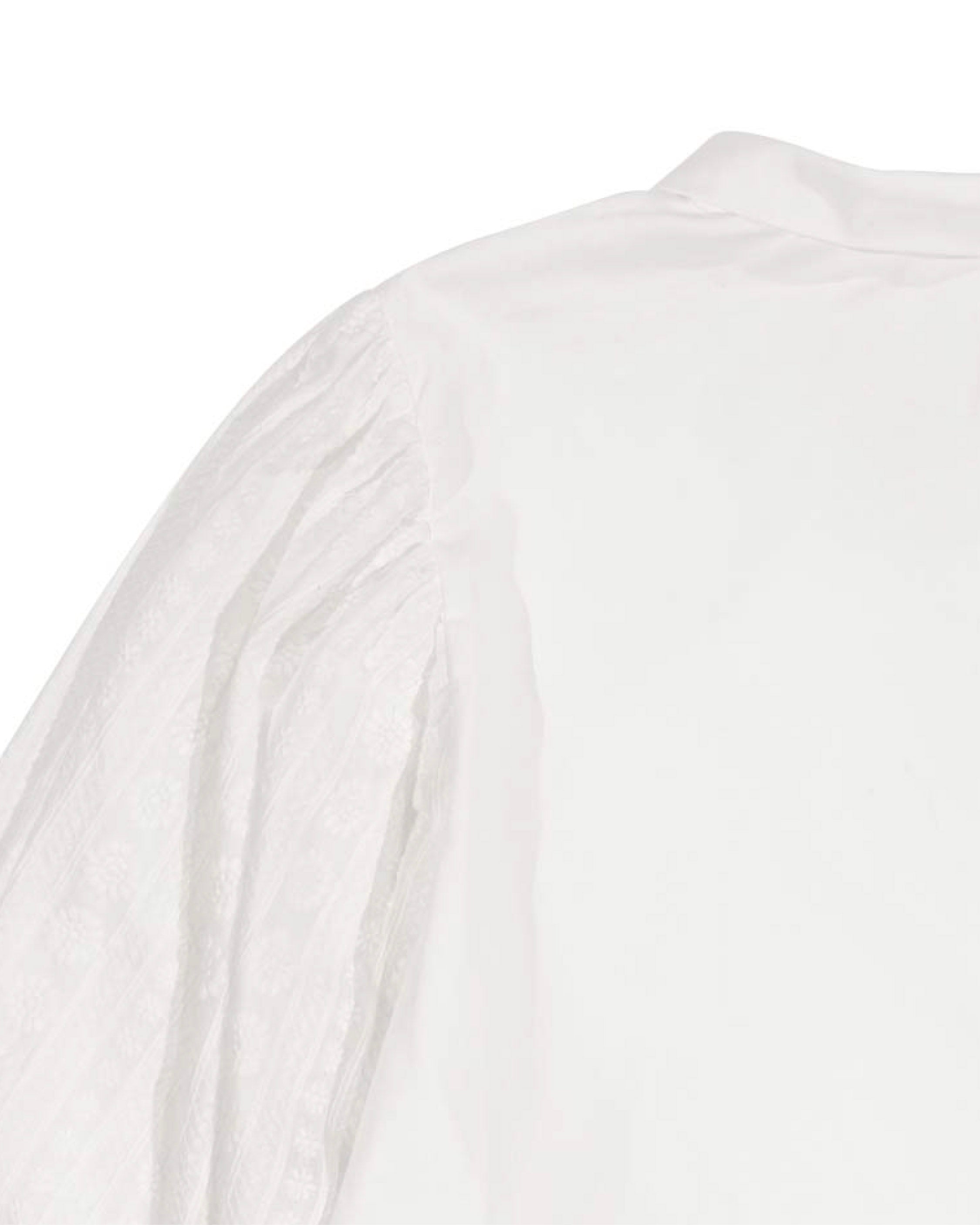 Cotton lace volume blouse