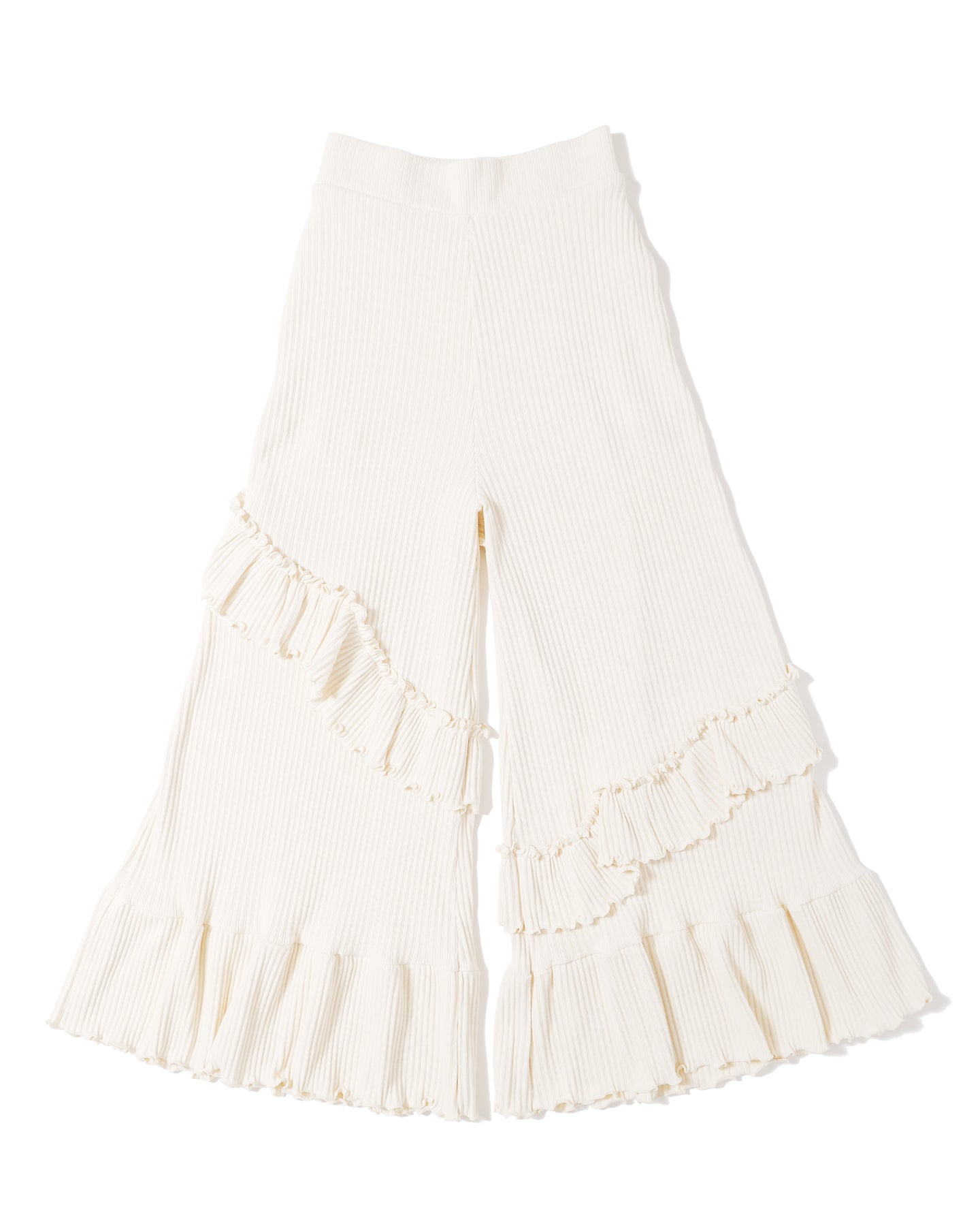 Volume wide rib pants (Off-white) – POPPY