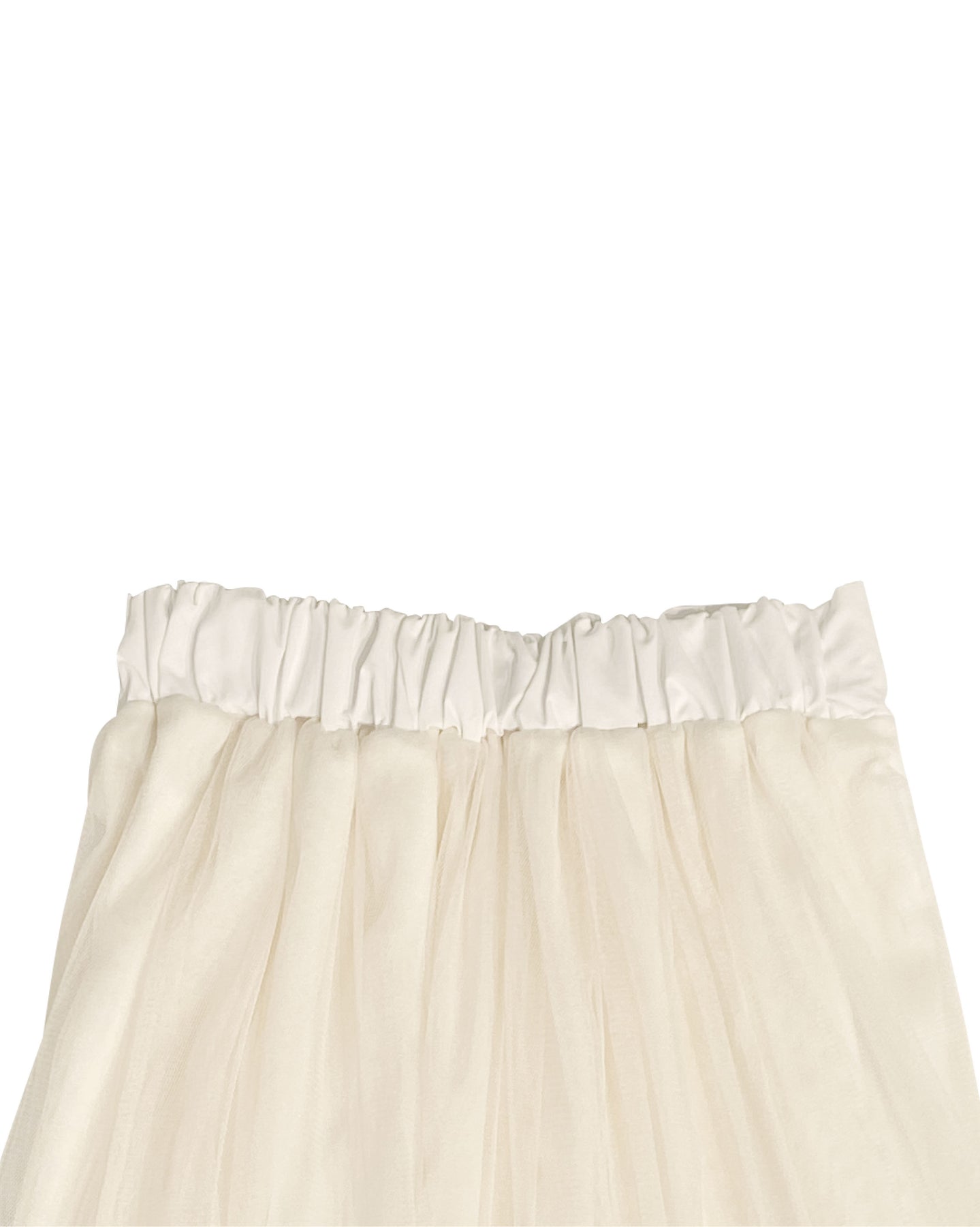 Tulle gather volume skirt(Off-white) – POPPY