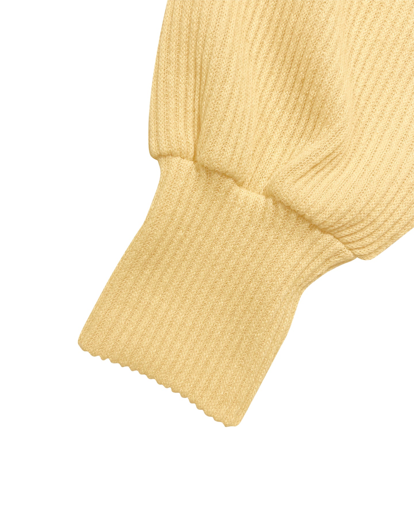 Raffle collar knit cardigan (Yellow) – POPPY