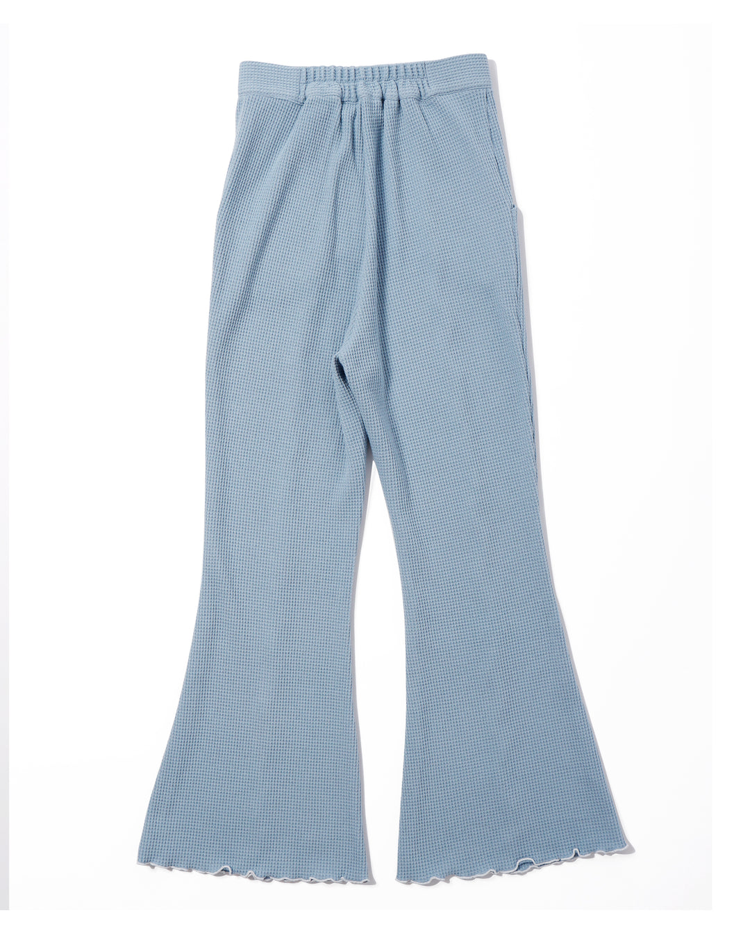 Waffle flare pants (Blue) – POPPY