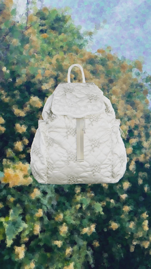 pointe backpack (white) – POPPY
