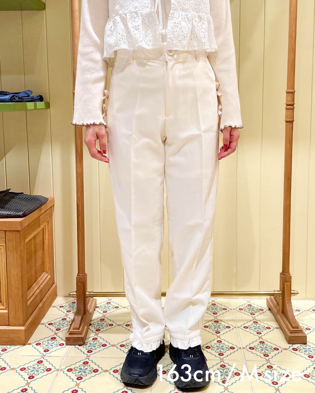 POPPY サイドリボンレースパンツ