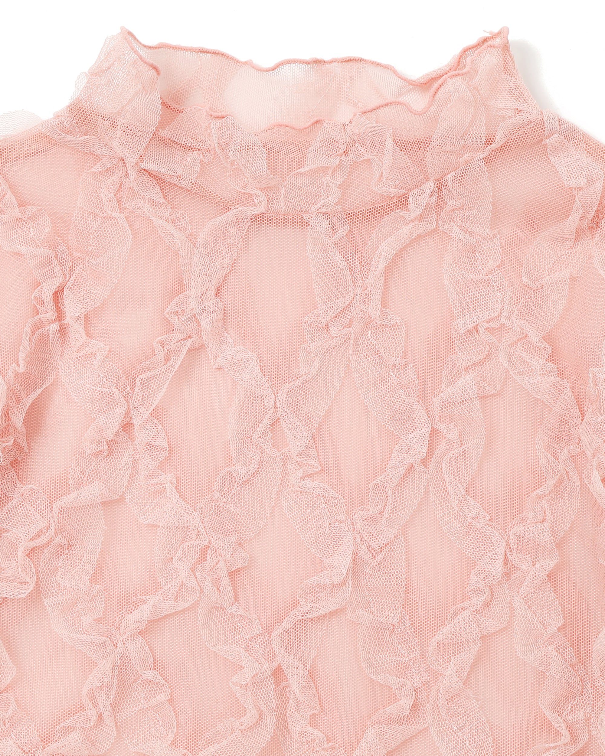 Pink wave tulle tops