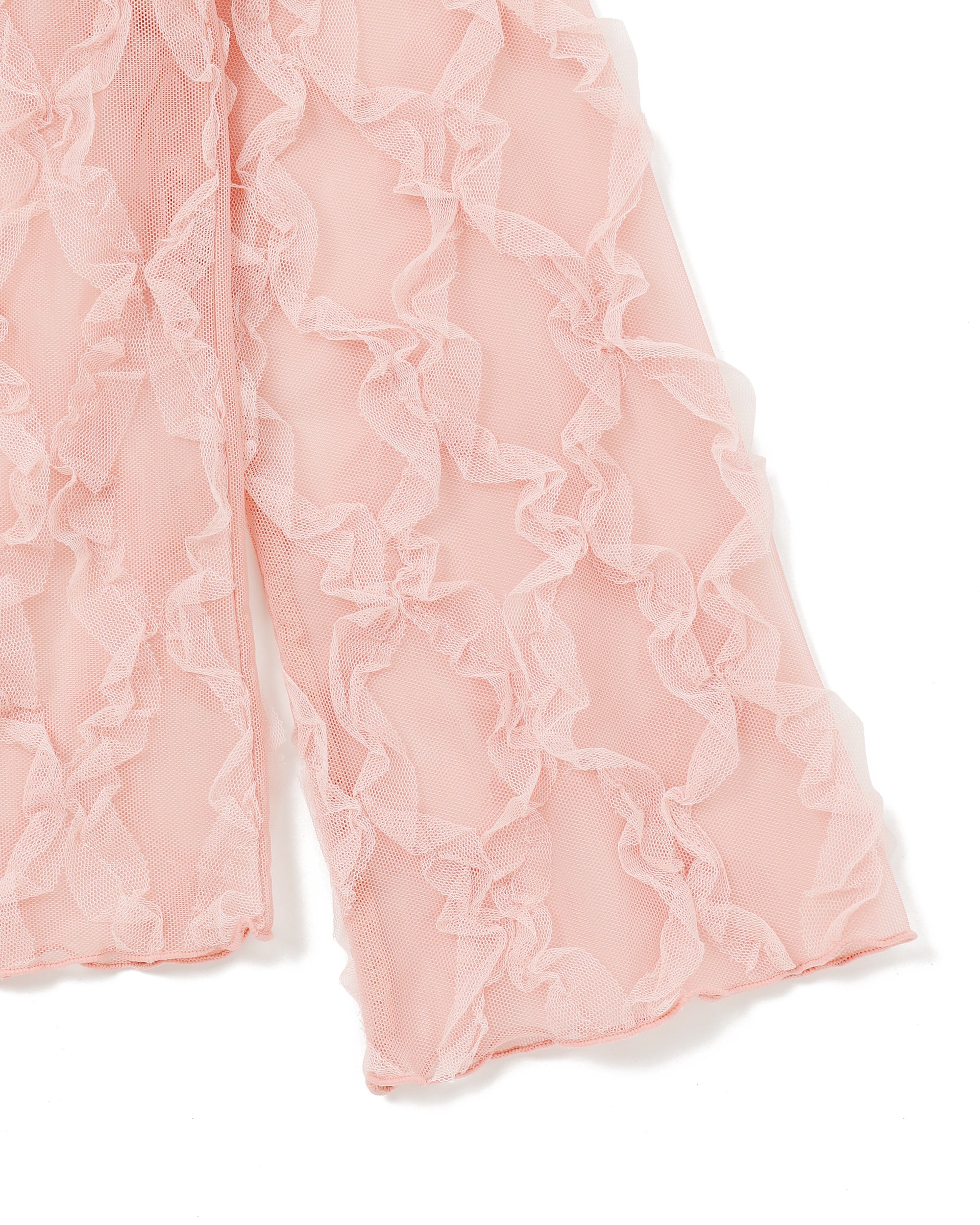 Pink wave tulle tops