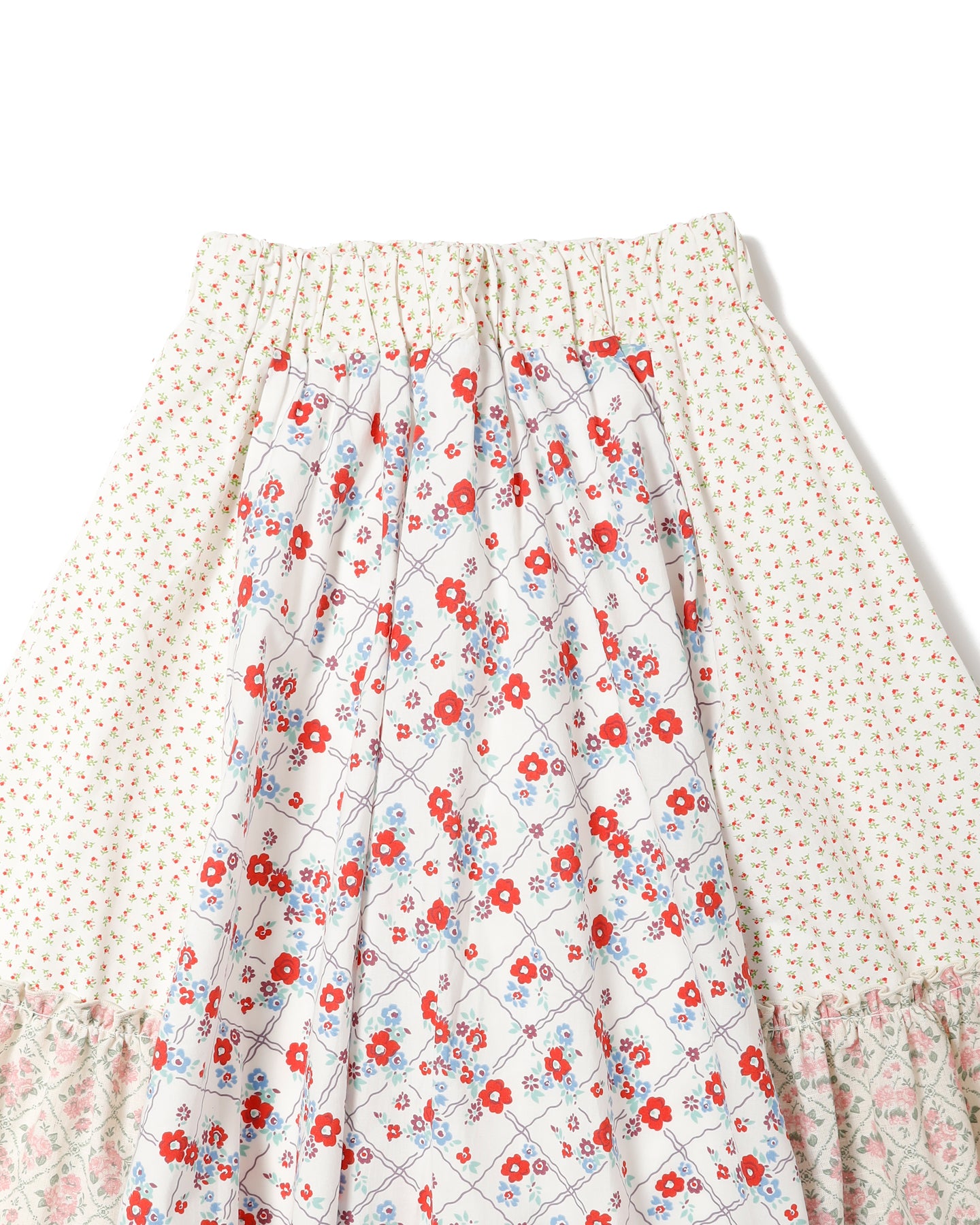 Patchwork flare skirts (Pink) – POPPY