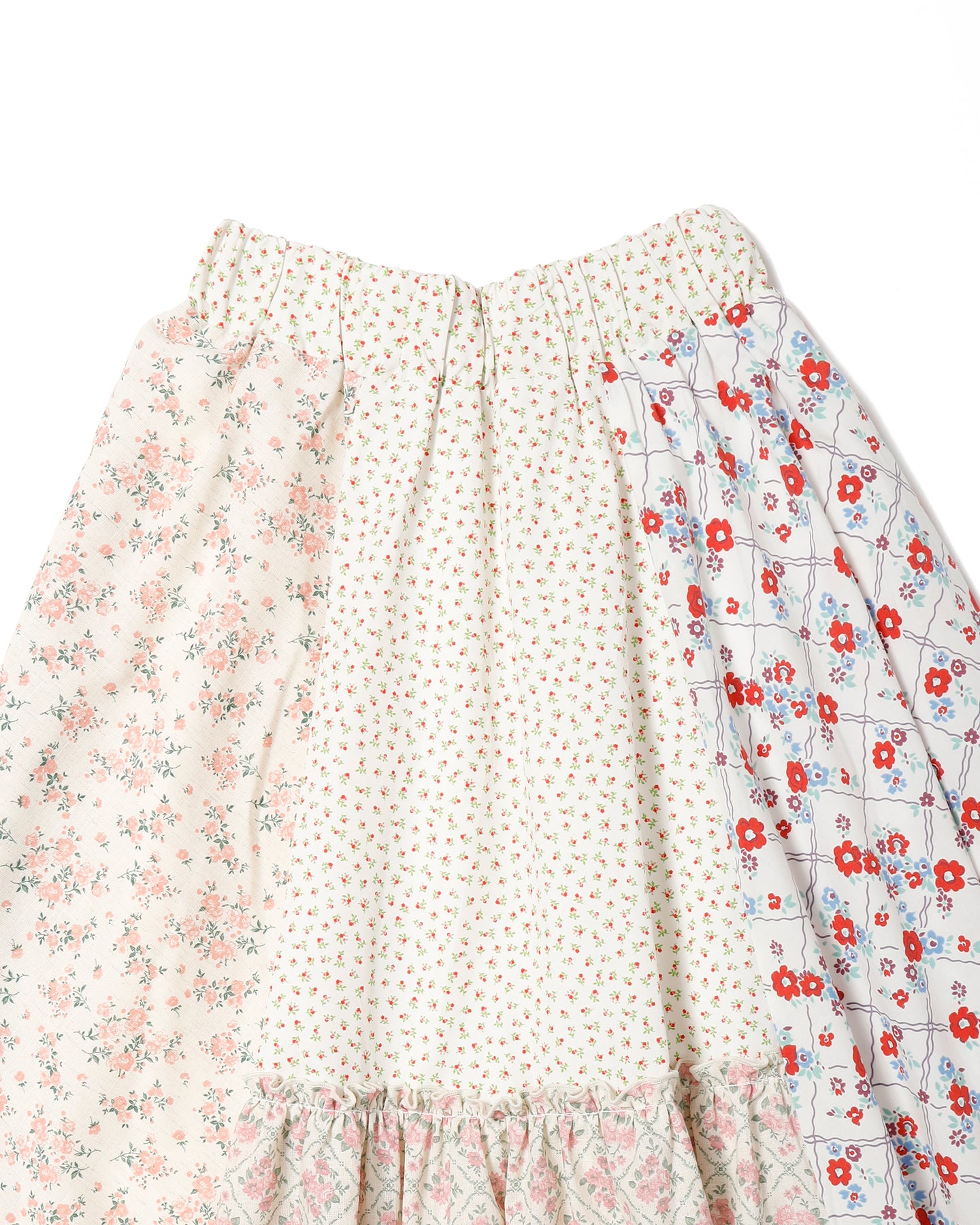 Patchwork flare skirts (Pink) – POPPY