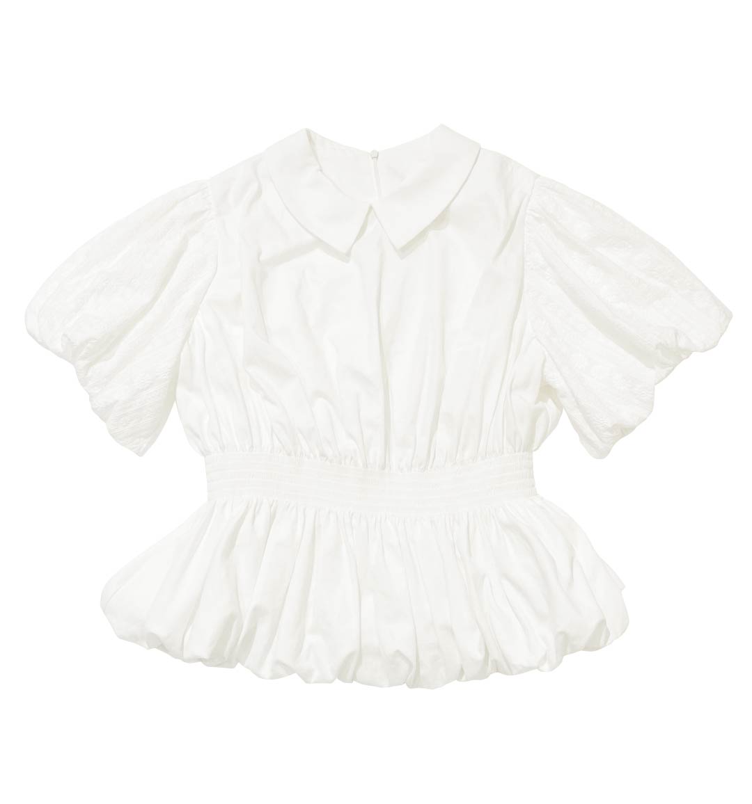 balloon blouse (white)